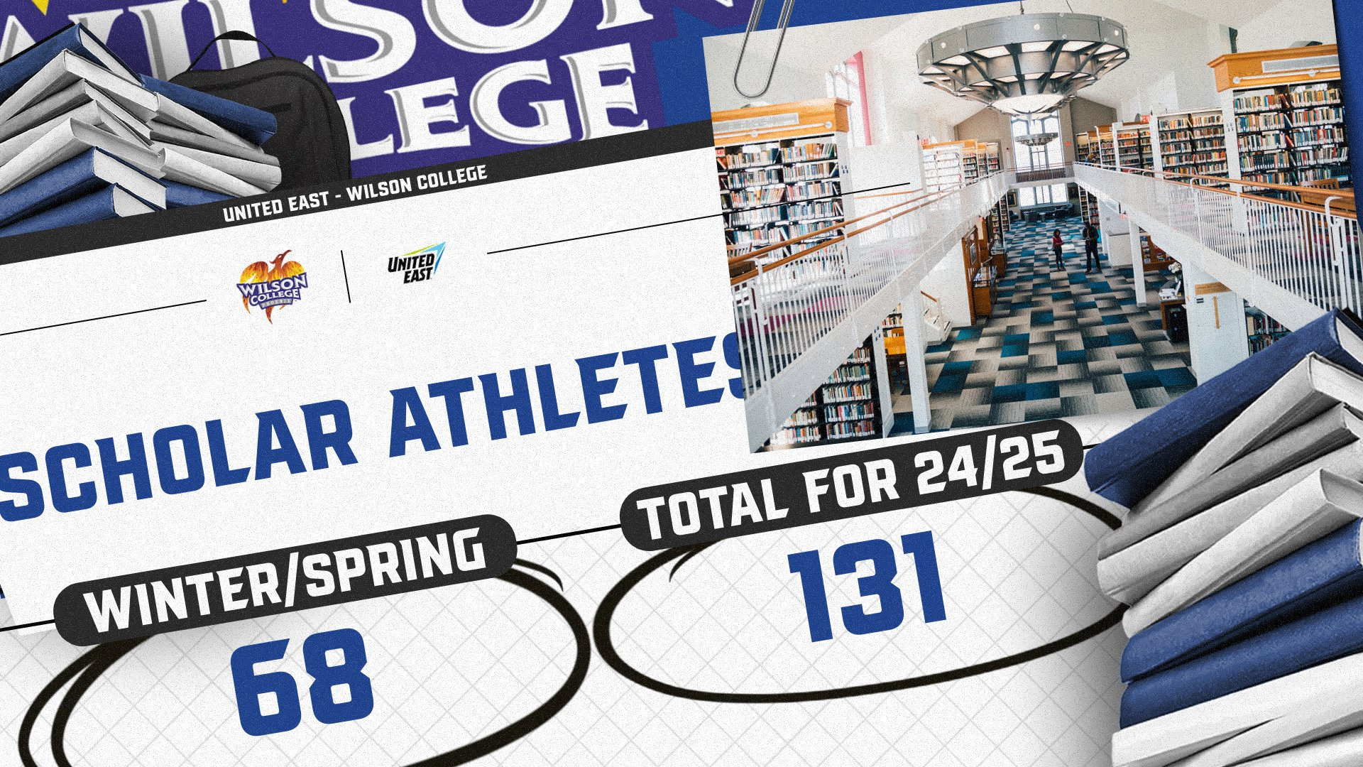 United East Scholar Athletes 68 for Wilson College for the Winter Spring Seasons.