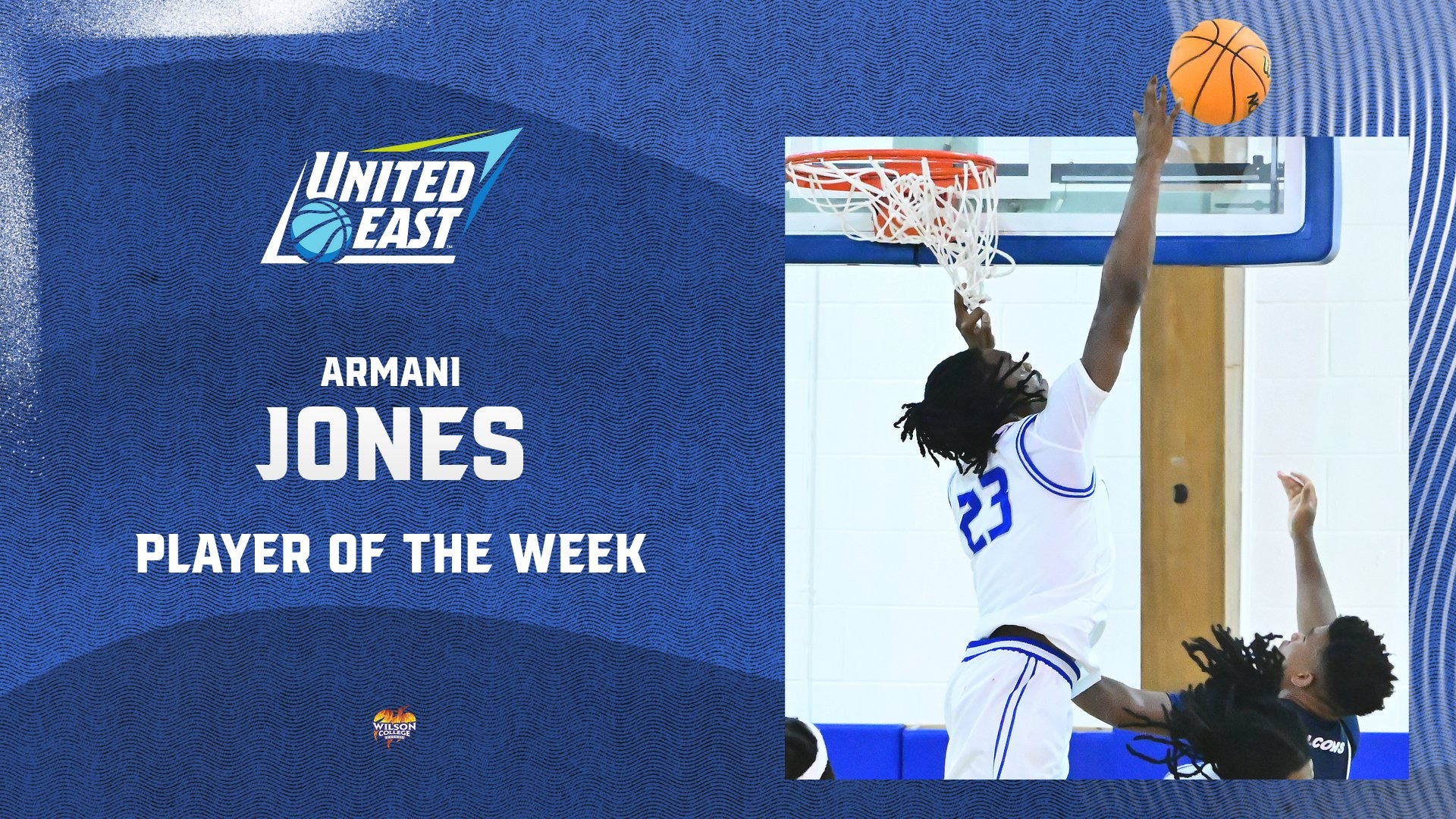 Armani Jones blocks a shot, United East Player of the Week
