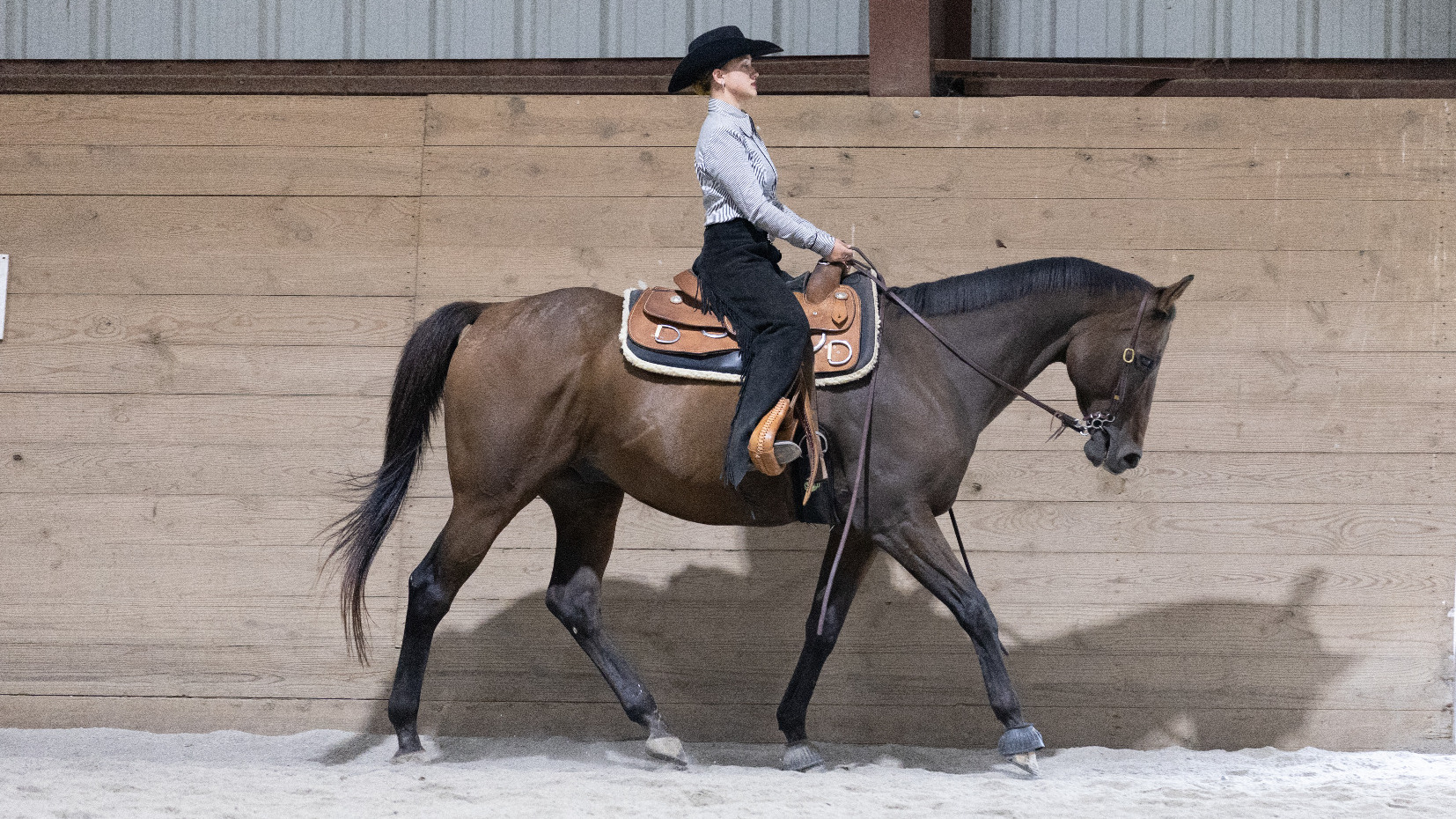 Elizabeth Dillon rides a horse
