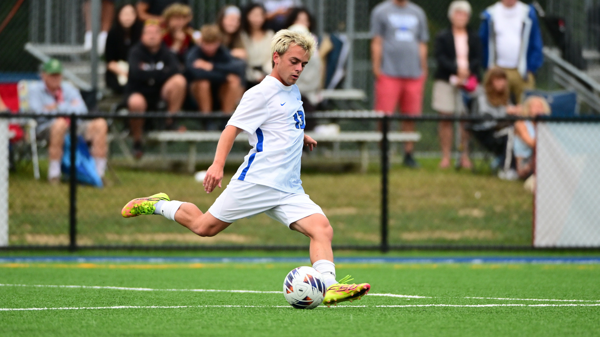 Eric Arbogast kicks the ball