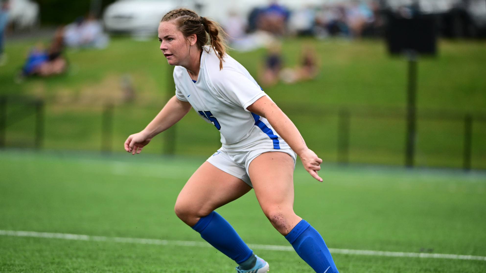 Breanna Oliviero defends against an oncoming attack