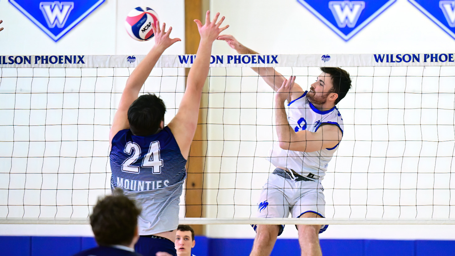 Jacob McCoy swings on an attack