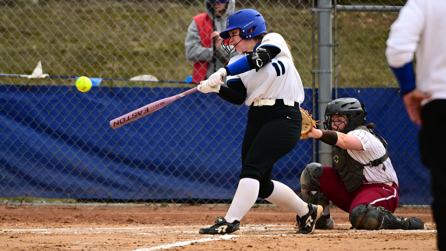 Sydney Hartle swings and gets a hit