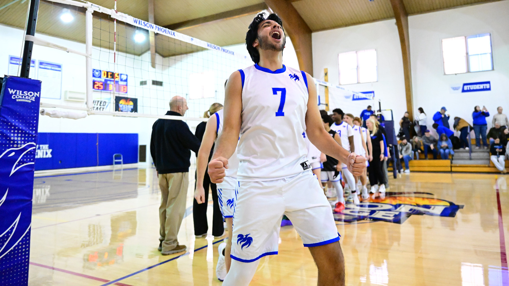 Satvik Sharma celebrates after a win