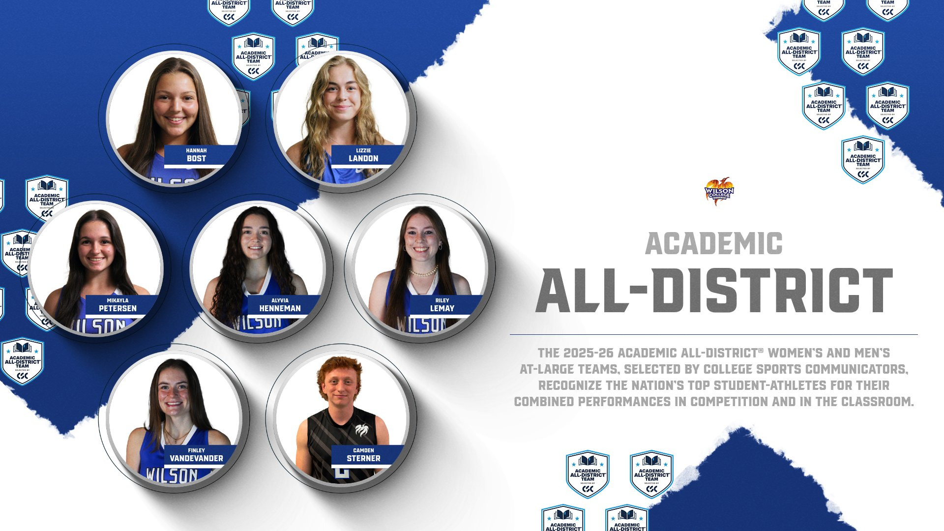 At-large academic all-district selections