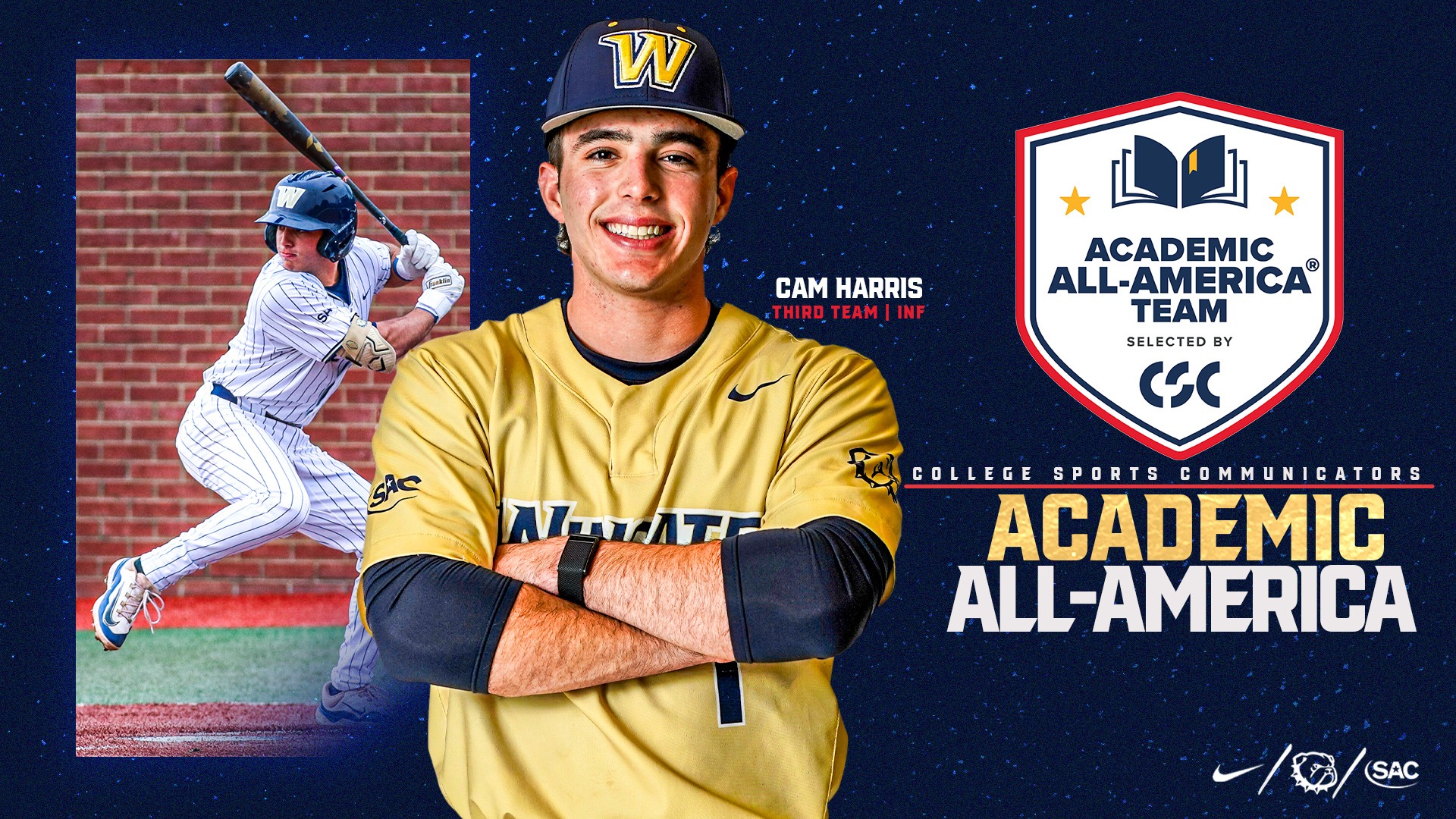 Sean is NCBWA First Team AllAmerican; Cam Harris earns Honorable Mention honors