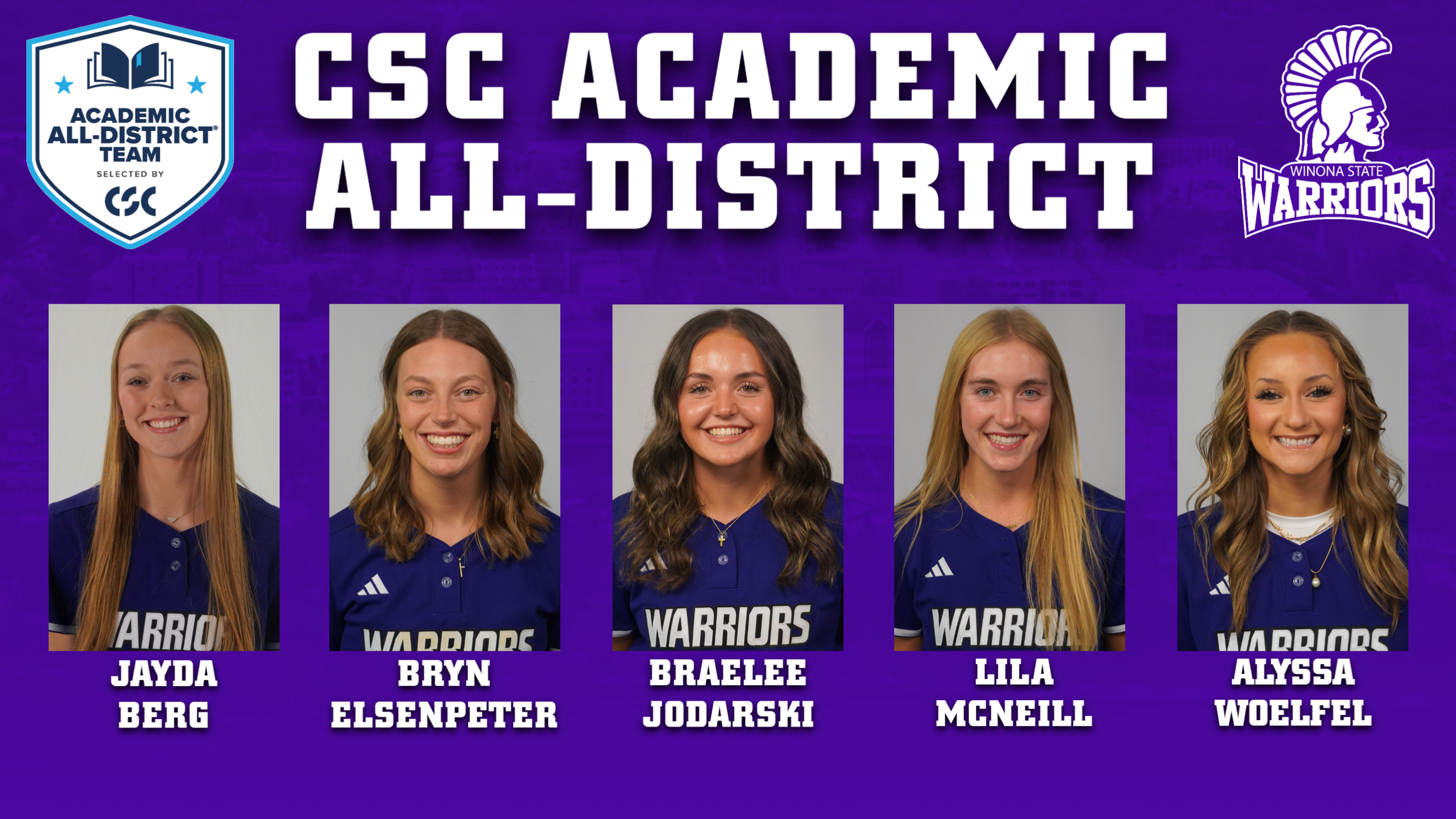 Softball CSC Academic All-District
