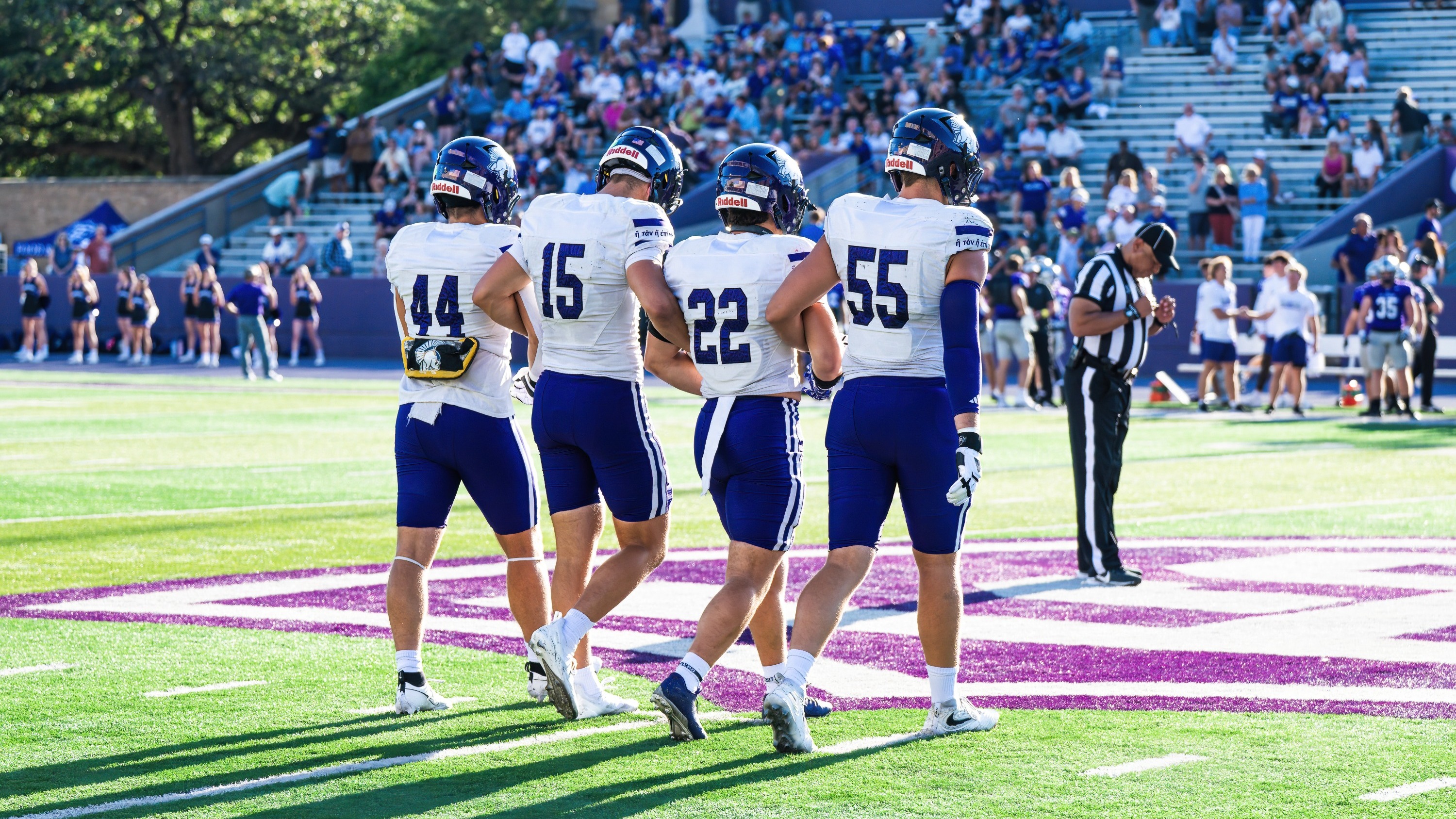 Captains walking out for the coin toss