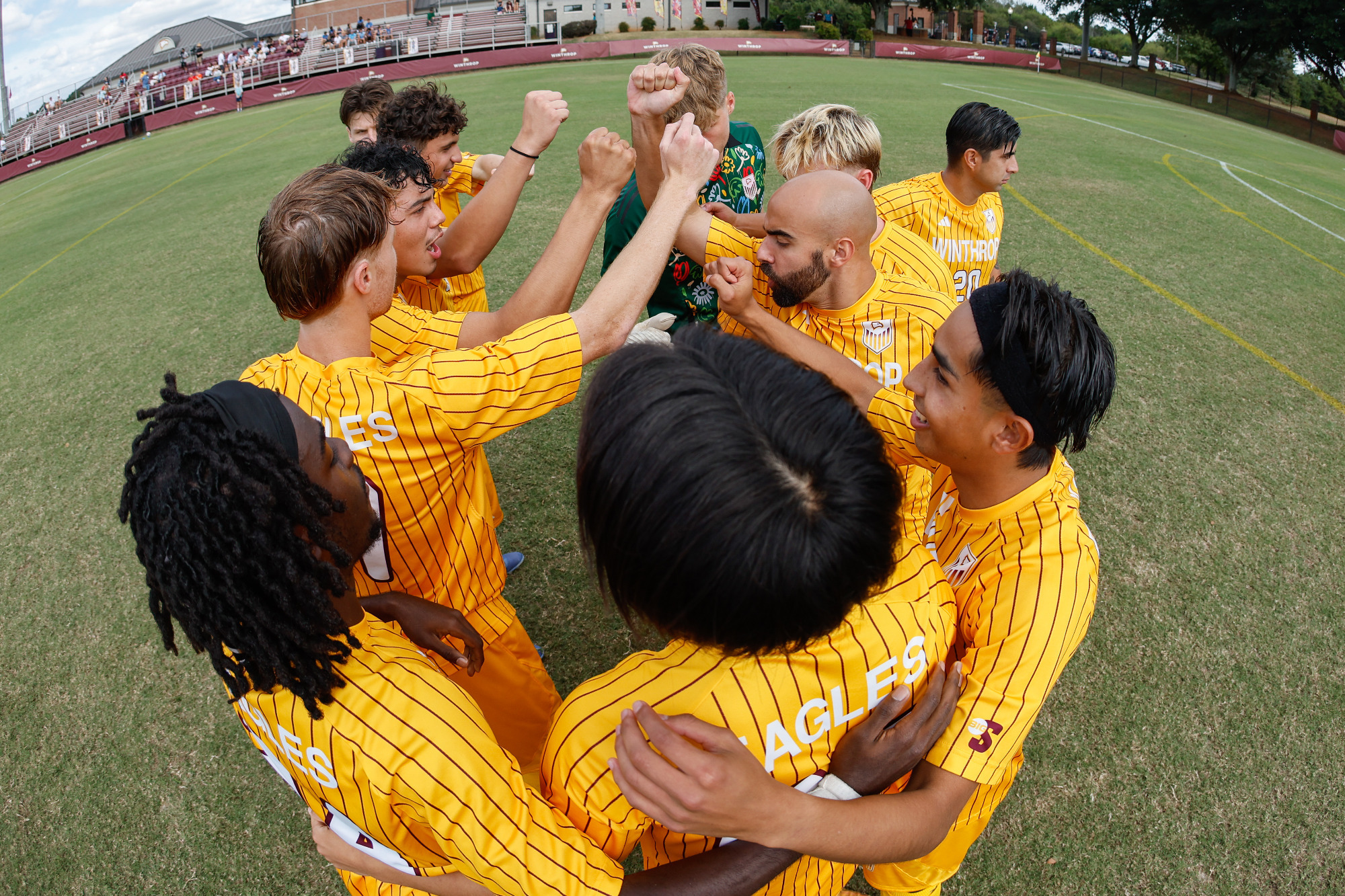 Men's Soccer Team Huddle