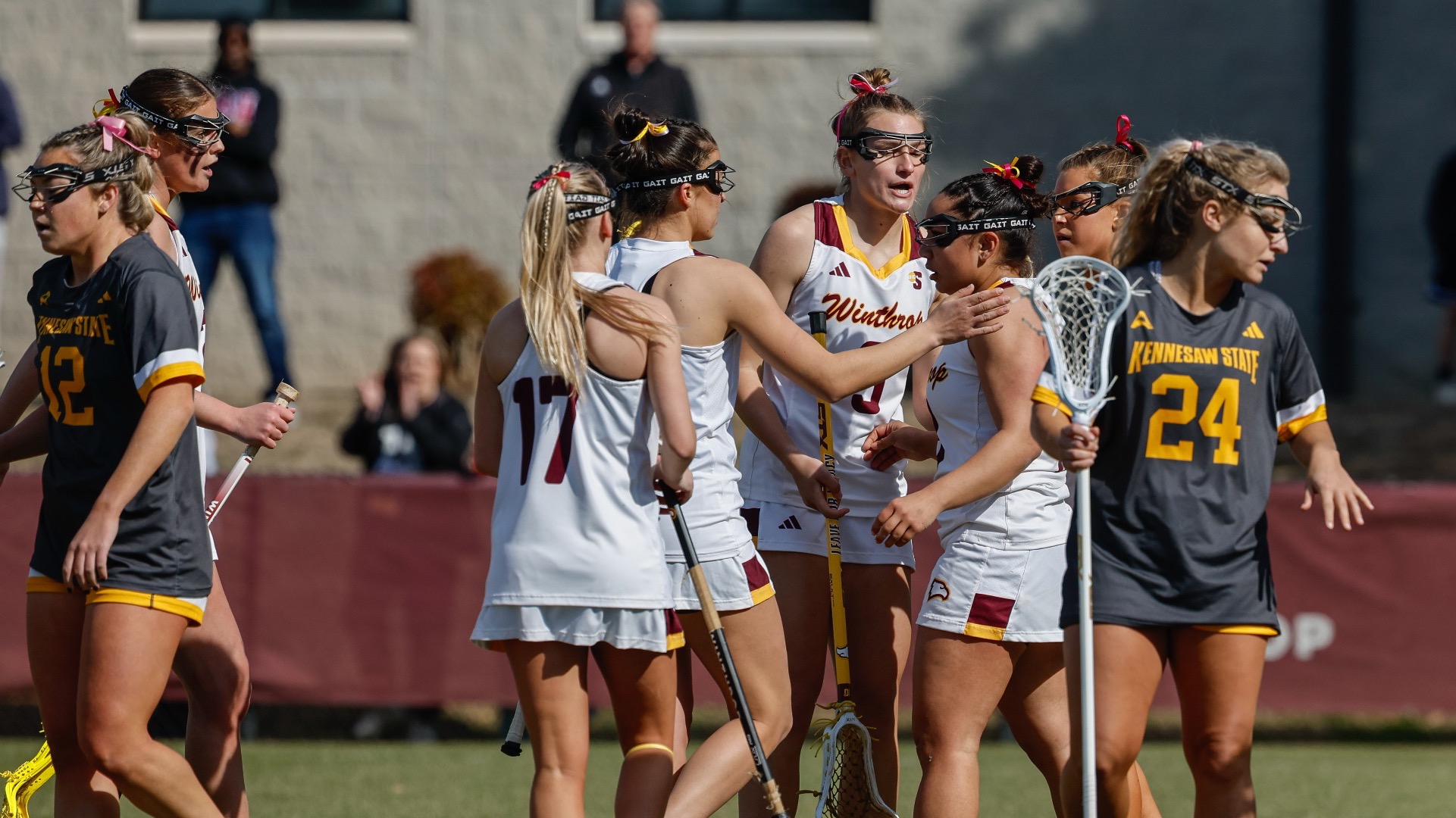 Kennesaw State takes on Winthrop in non-conference womens's lacrosse at Eagle Soccer Field on Saturday, February 14, 2026 in Rock Hill, South Carolina.