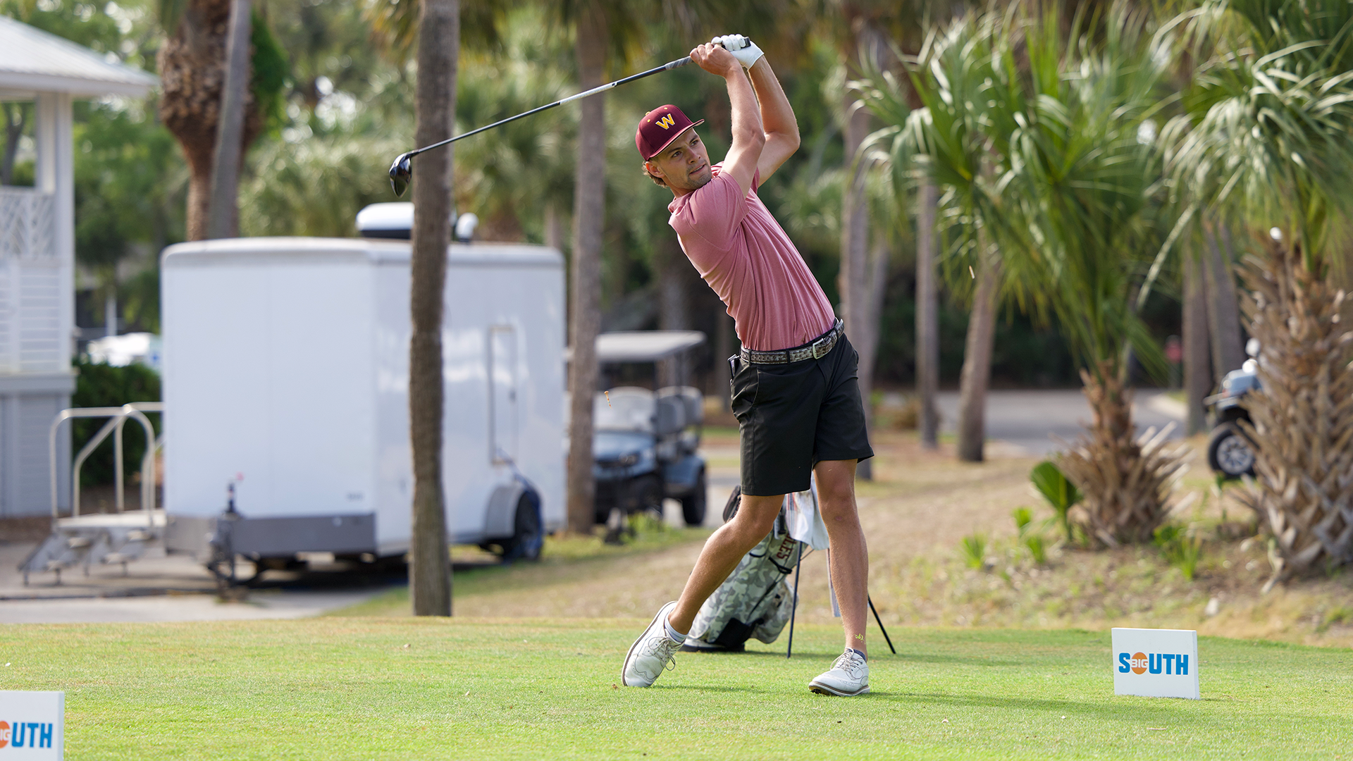 Ashton Eubanks Swinging On Tee Box 