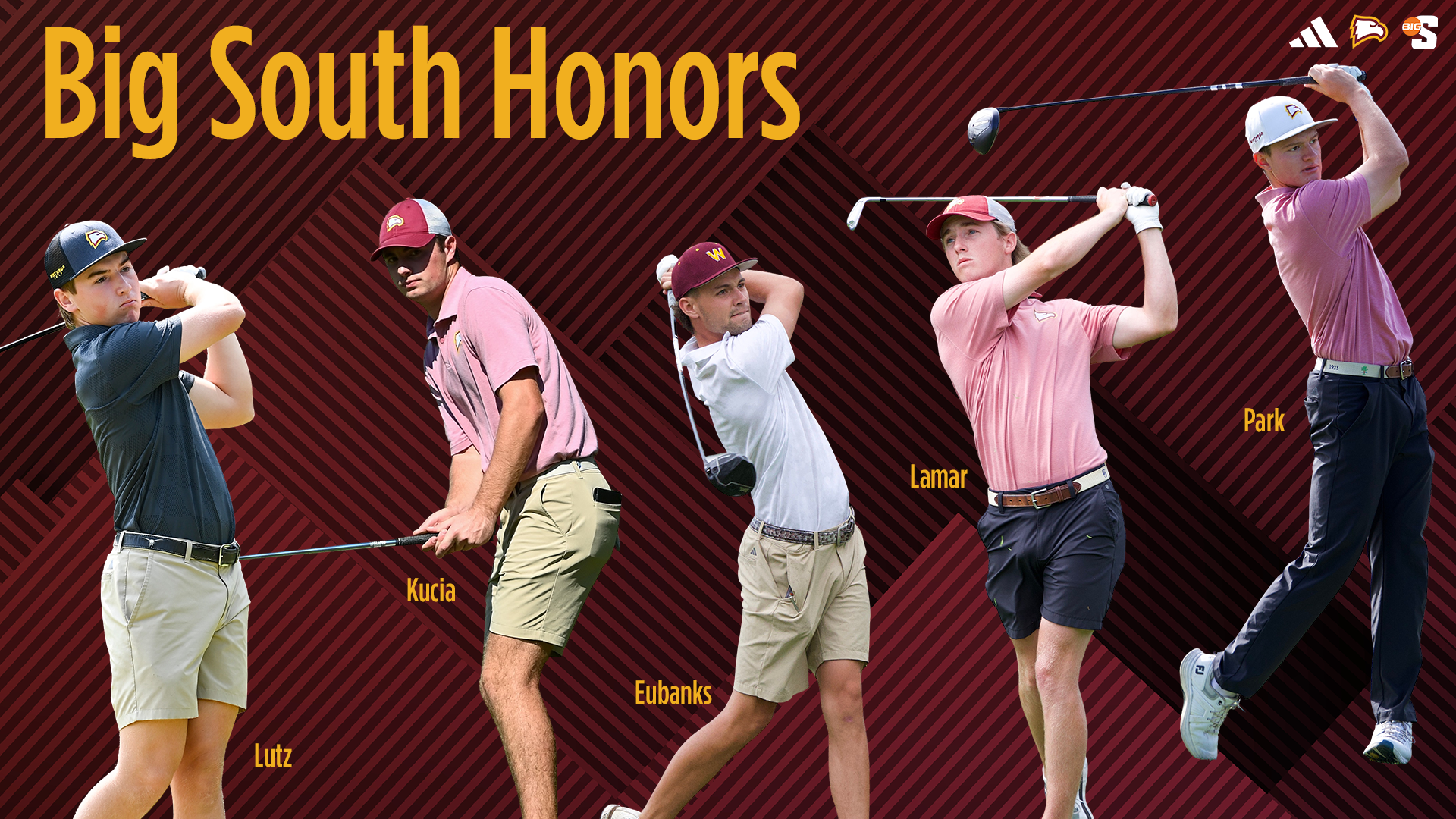 Men's Golf Collage Graphic For Big South Honors