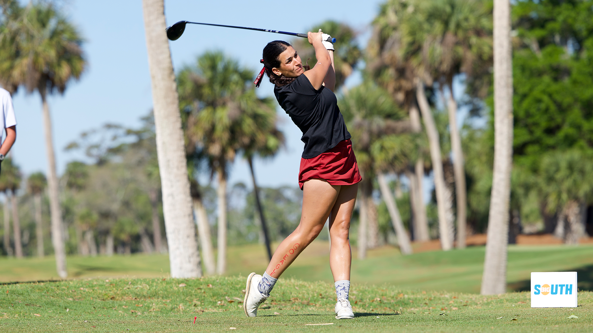 Iciar Canalejo Hitting Off The Tee Box At Big South Championship
