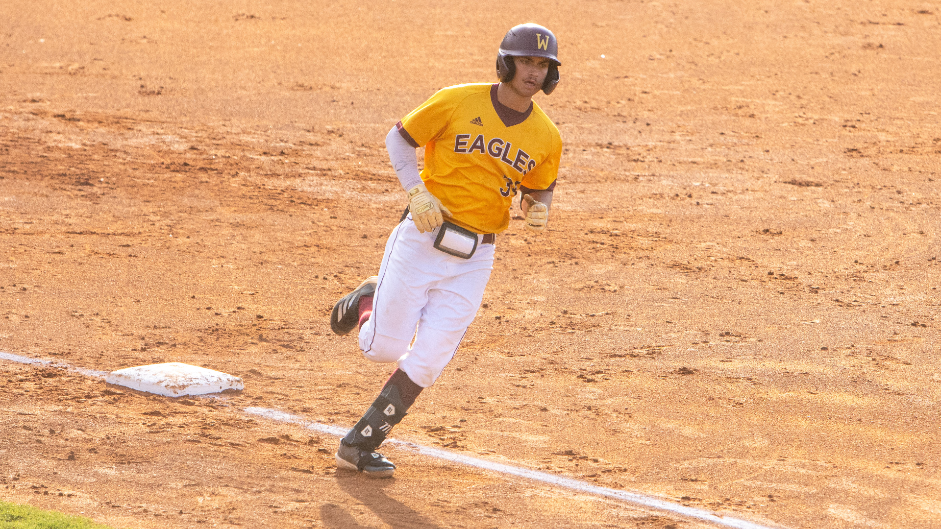 Chazz Grossington after hitting a home run