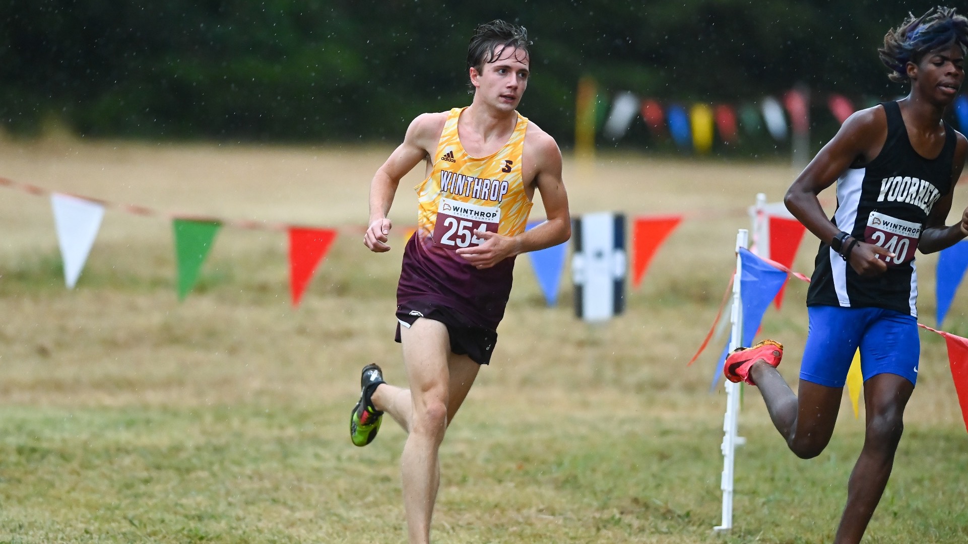 Winthrop University men's and women's cross country teams compete in the Winthrop/Adidas Invitational at the Winthrop Farm Cross Country Course on Friday, September 26, 2025 in Rock Hill, South Carolina. Credit - Tim Cowie/Tim Cowie Photography @tjcowie