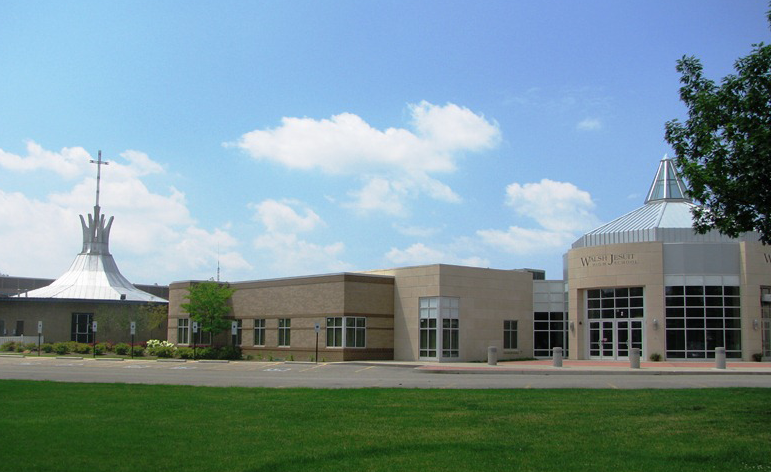 Reception and Chapel - front of the Walsh Jesuit Campus