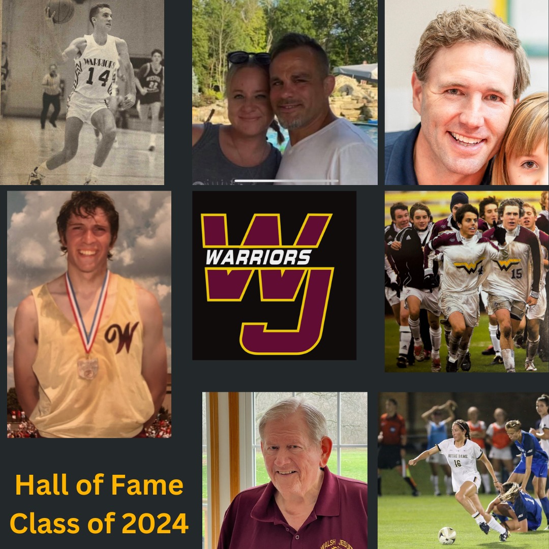 Class of 2024 Hall of Fame Inductees (Scott Taylor '90, Sonny Marchette '97, Dennis Thompson '00, Tony Dipre '06, Michael Nanchoff '07, Sandra Yu '13)