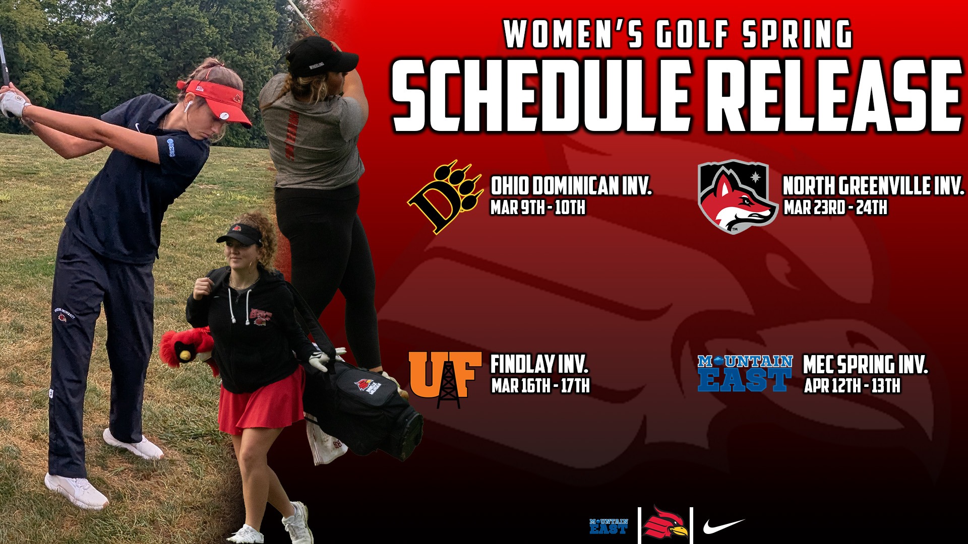 WGOLF Spring Schedule