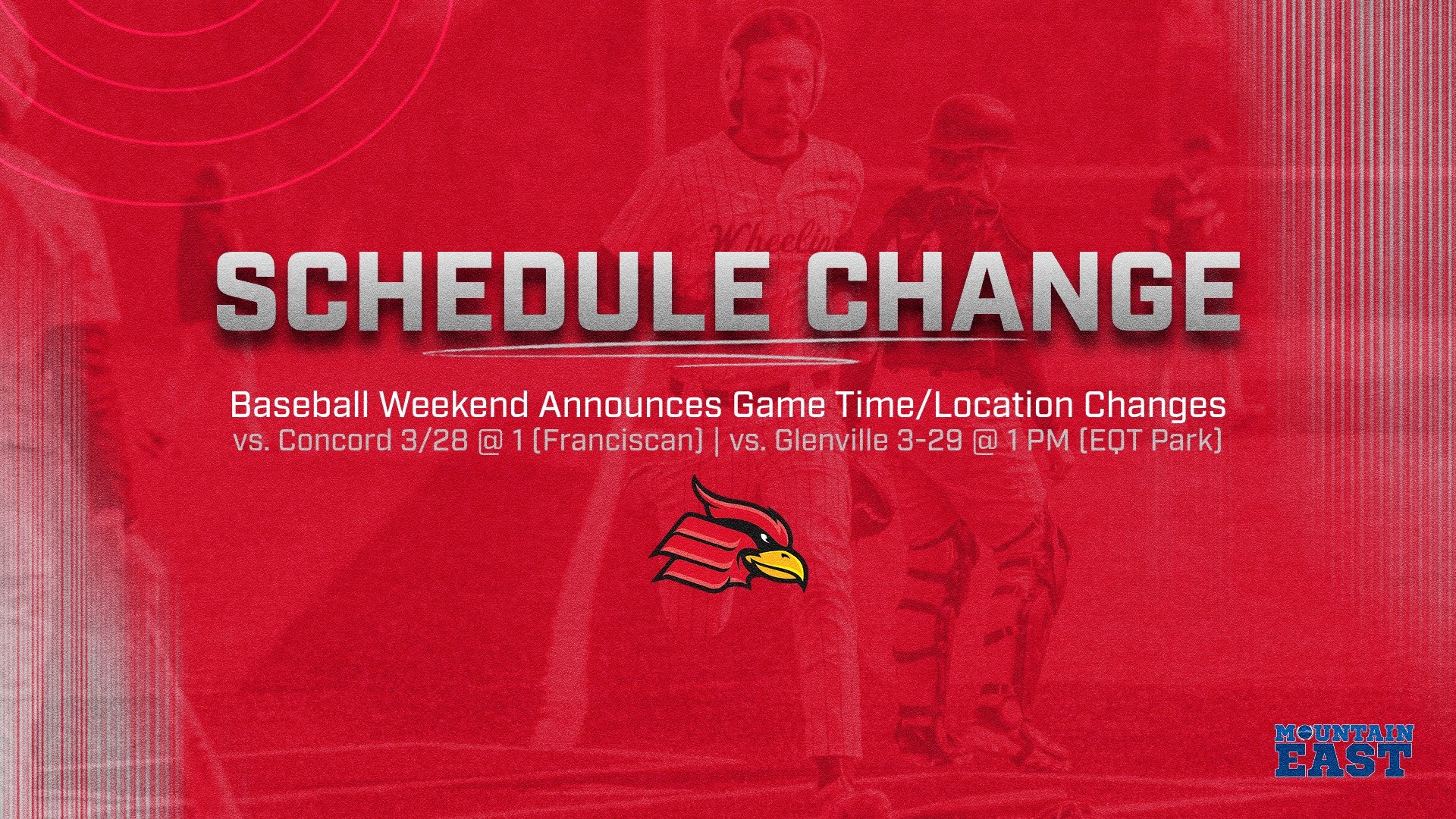 Schedule Change Baseball 3-28