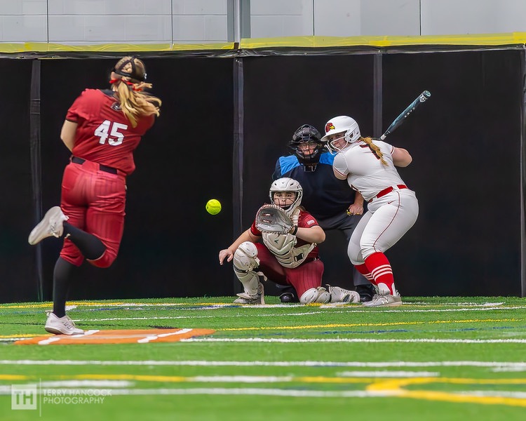 Emili Blackie at bat