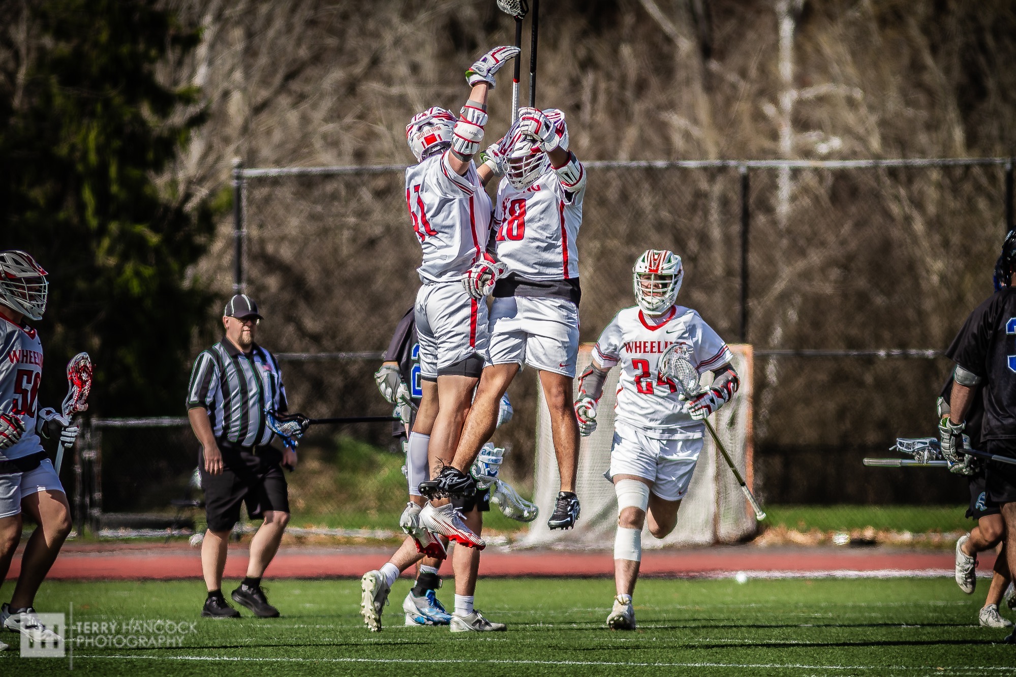 Wesneski and Shepard jumping
