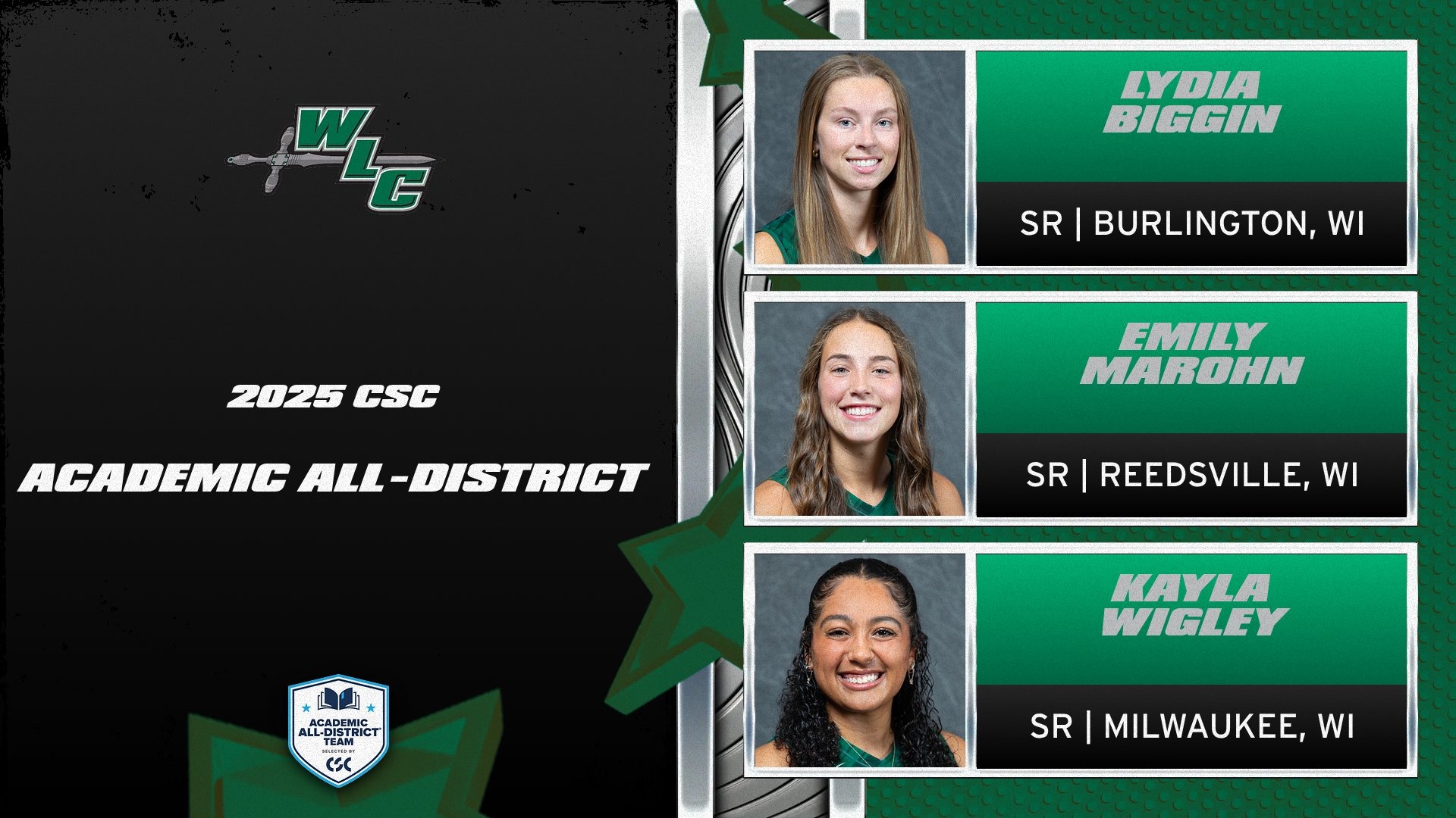 Seniors Lydia Biggin, Emily Marohn, And Kayla Wigley