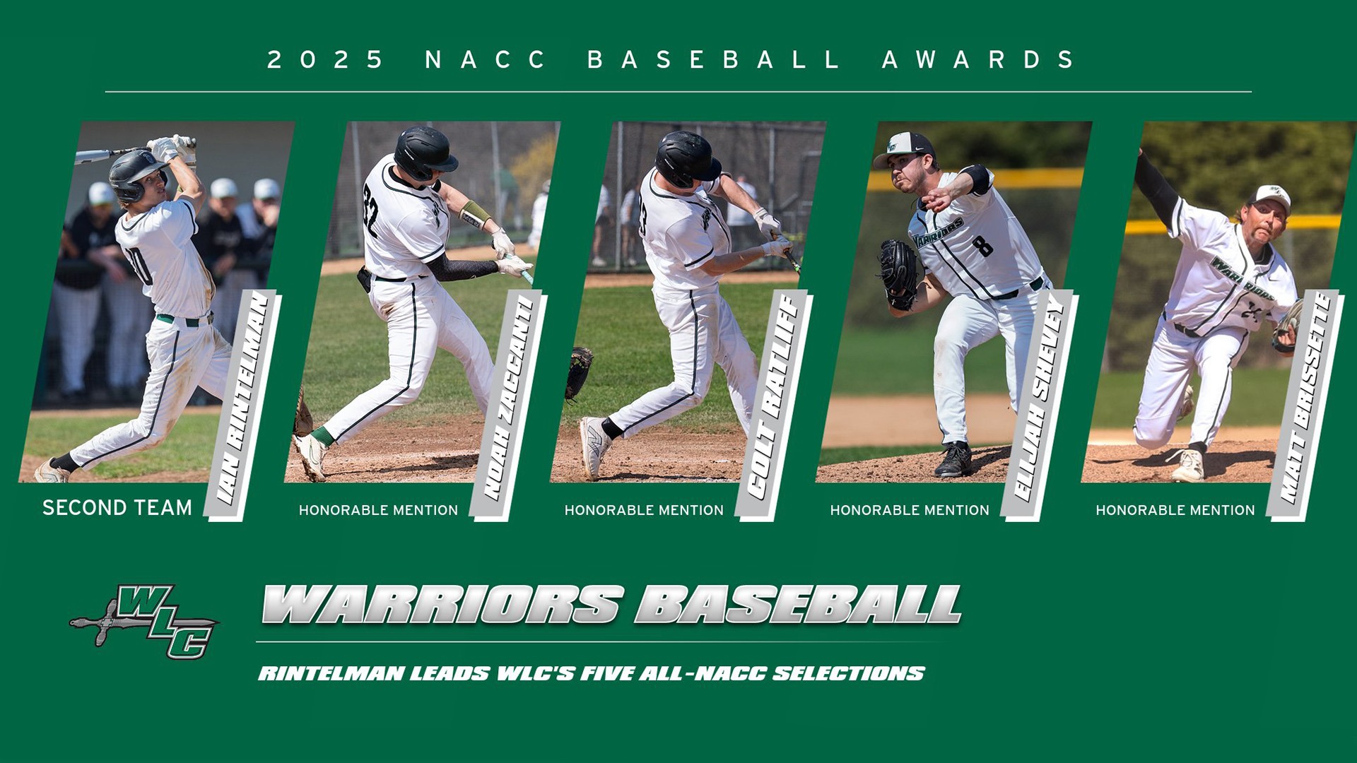 Five Warriors Received NACC Baseball Postseason Awards On Thursday