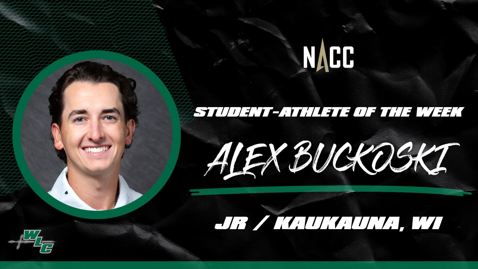 Junior Alex Buckoski Is The NACC Men's Golf Student-Athlete Of The Week