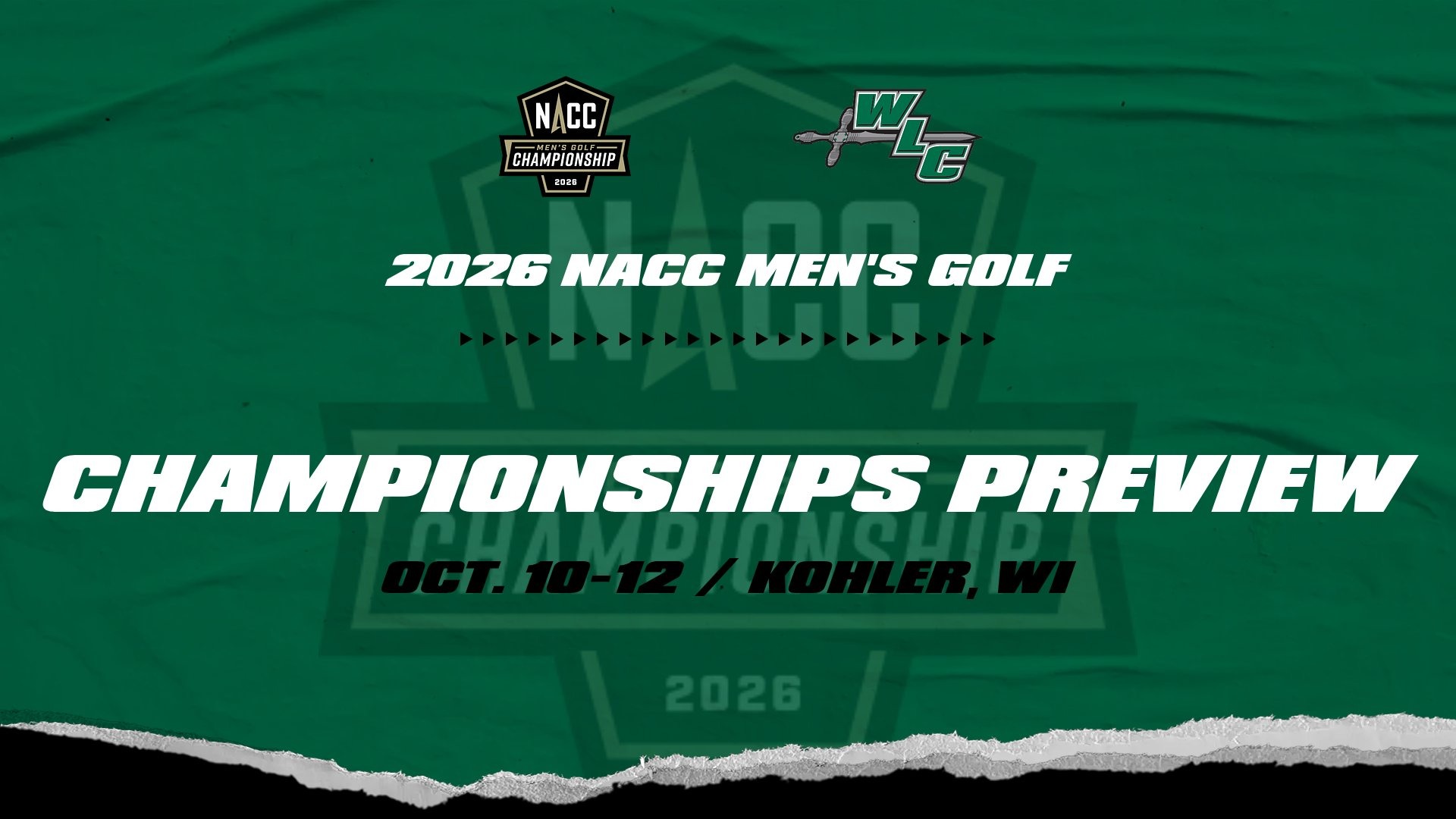 The Warriors Will Compete In The 2026 NACC Men's Golf Championships Oct. 10-12 In Kohler