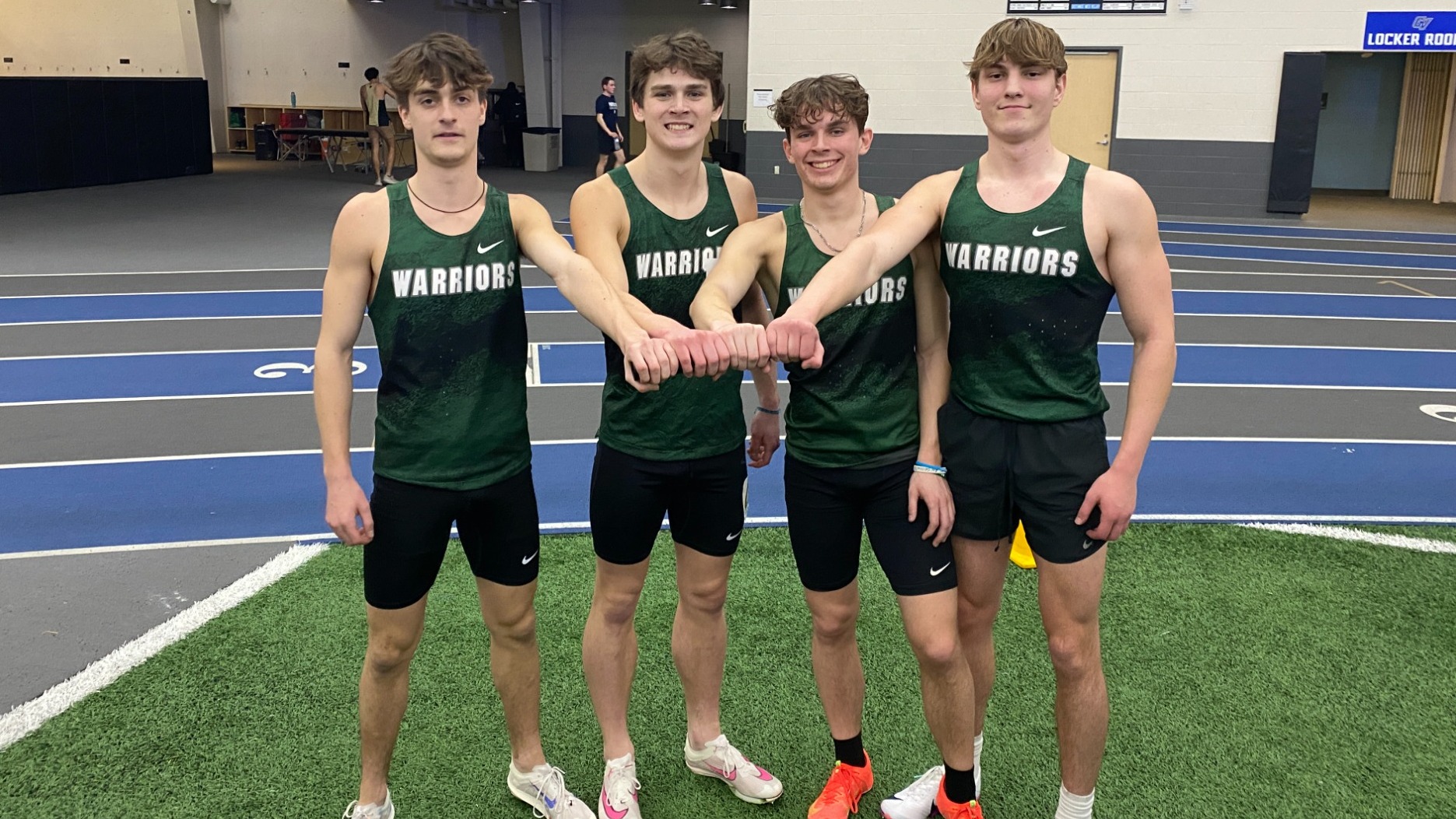 The Warriors 4x400m Relay Team Of Krenek, Strubbe, Schreiber, And Splinter 