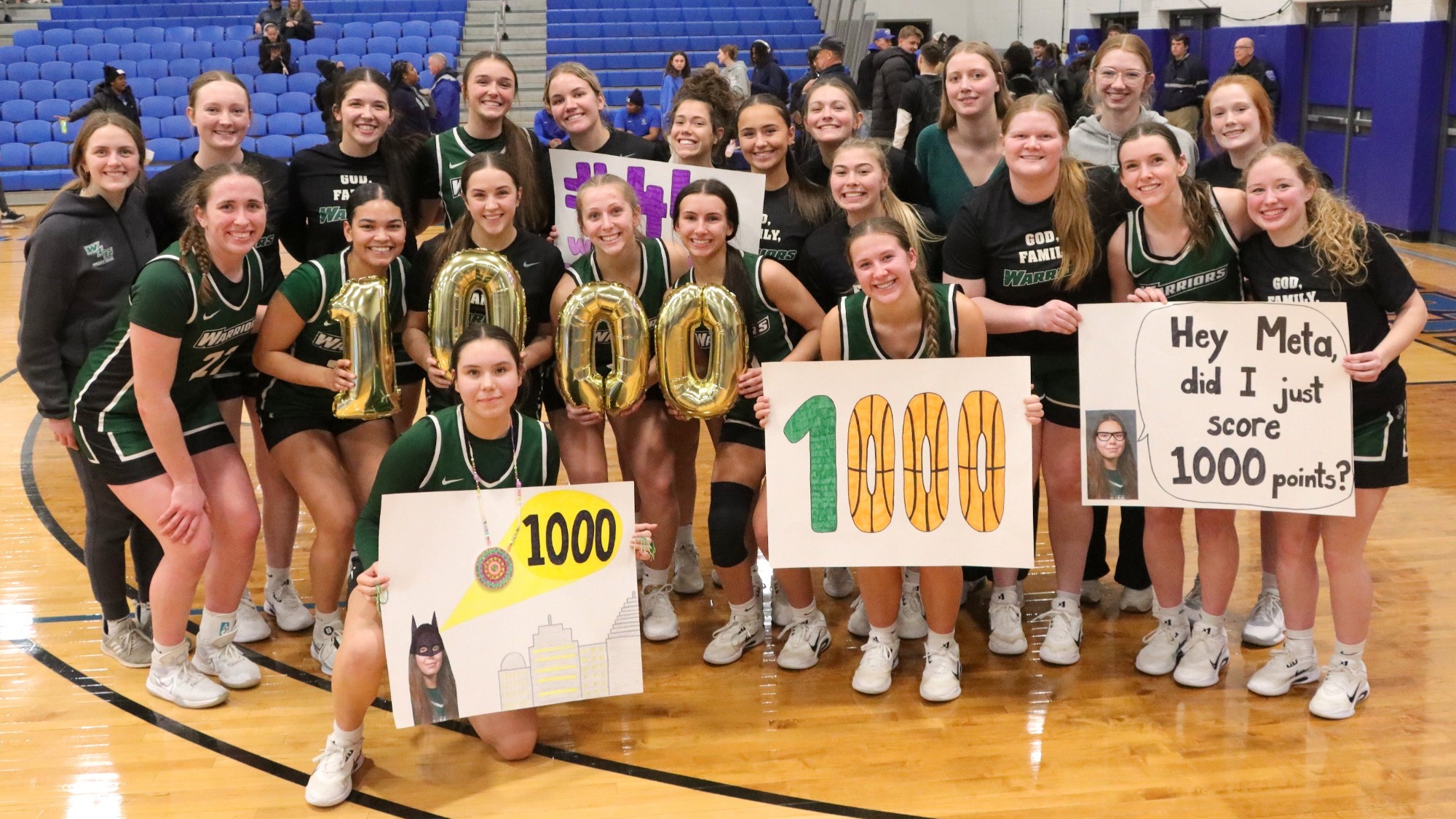 Junior Margie Stevens Surpassed 1,000 Career Points On Wednesday As The Warriors Prevailed Over The Spartans In Overtime