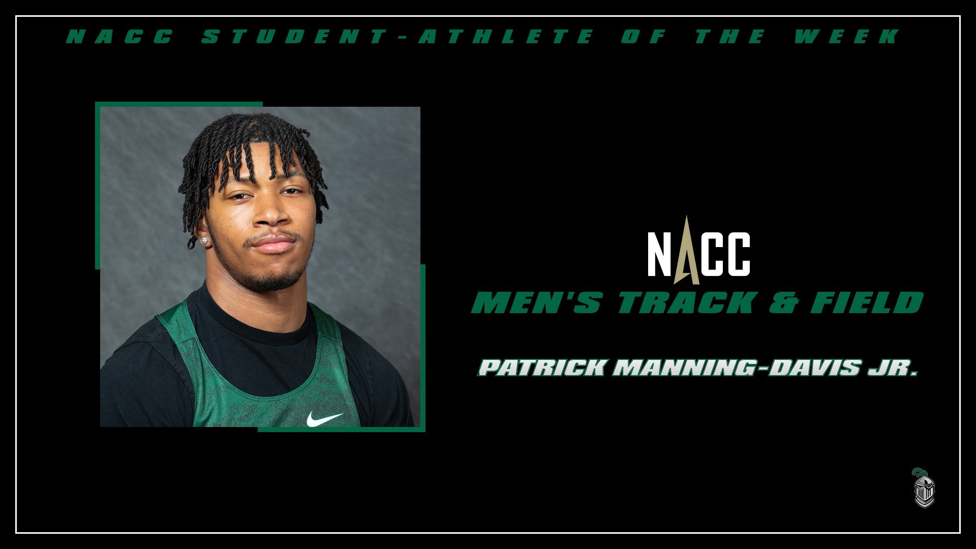 Patrick Manning-Davis Jr. Has Been Named NACC Athlete Of The Week