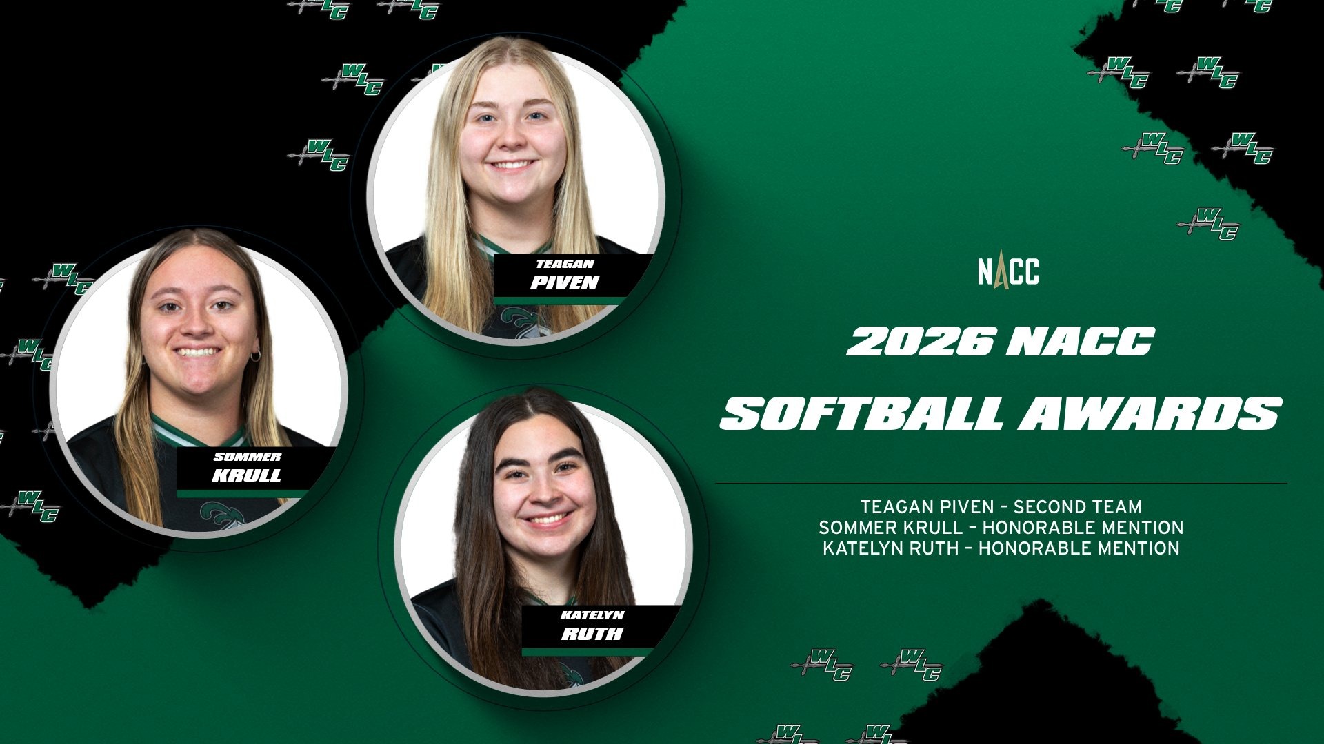 Teagan Piven, Sommer Krull, And Katelyn Ruth Received All-NACC Honors 