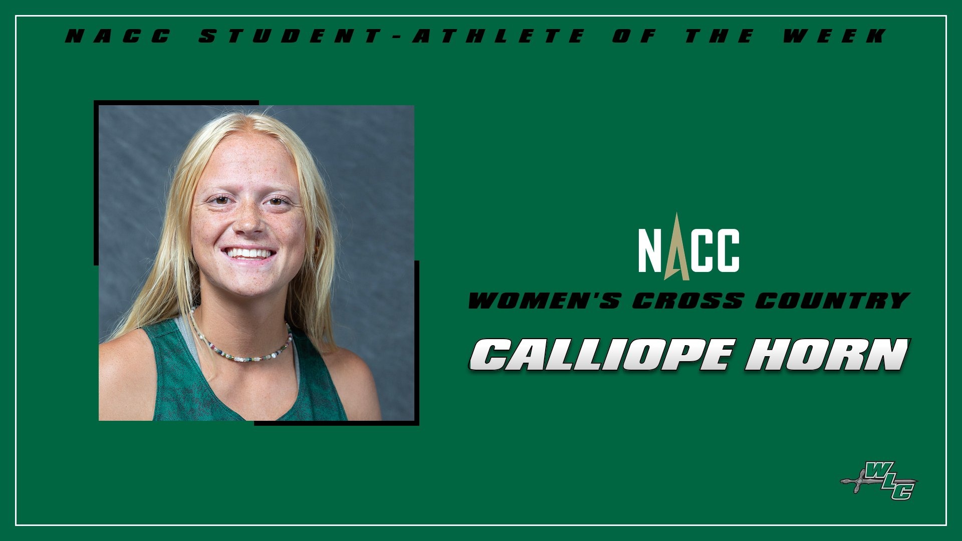 Calliope Horn NACC Student-Athlete of the Week