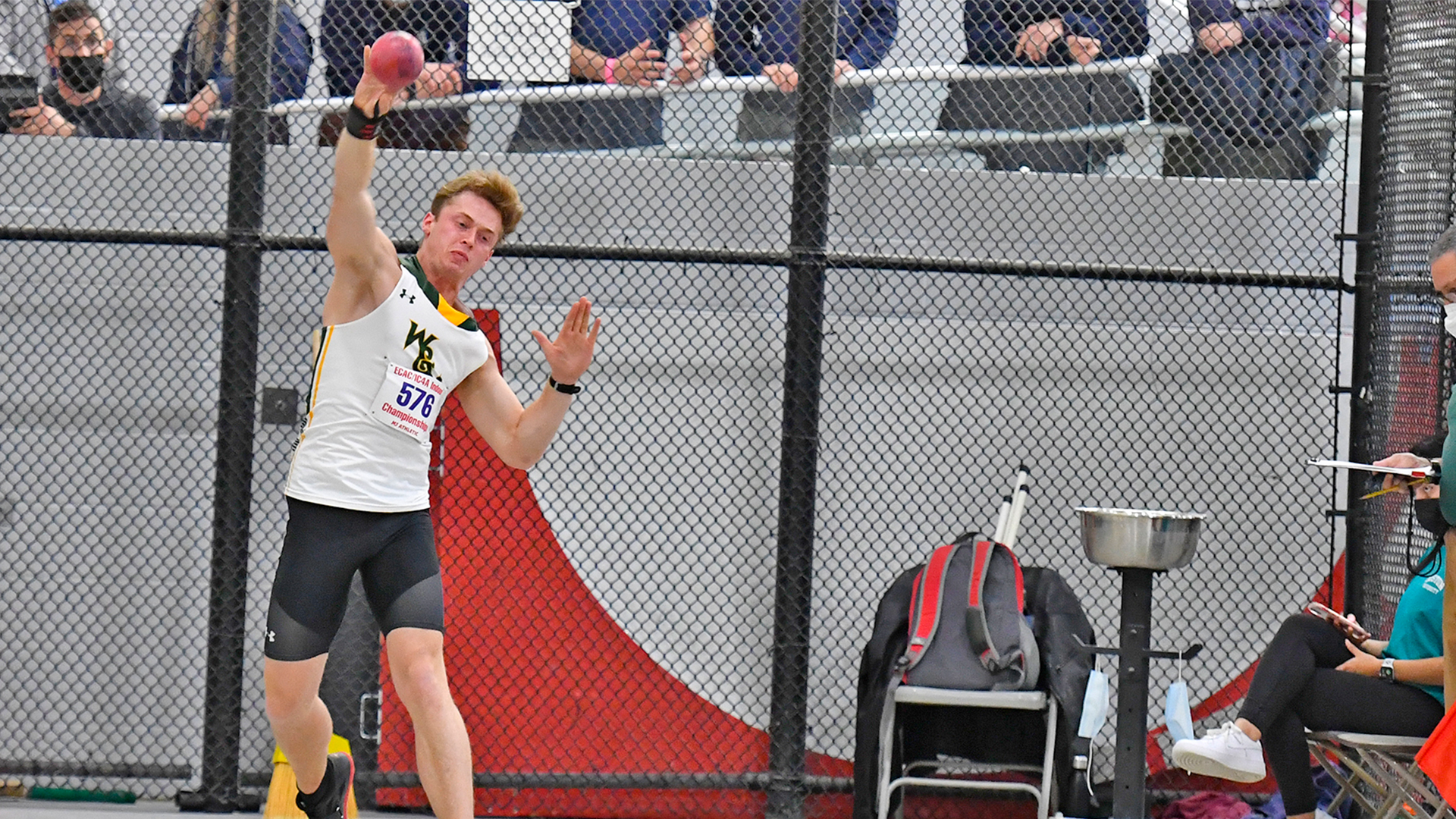 Daniel Layton competing (throwing shot put) in IC4A Champs 2022
