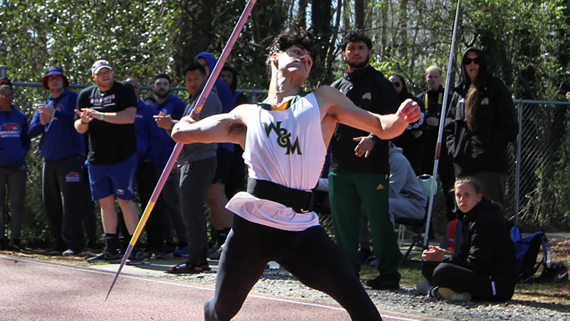  Chris Arias throws the Javelin at the Colonial Relays.