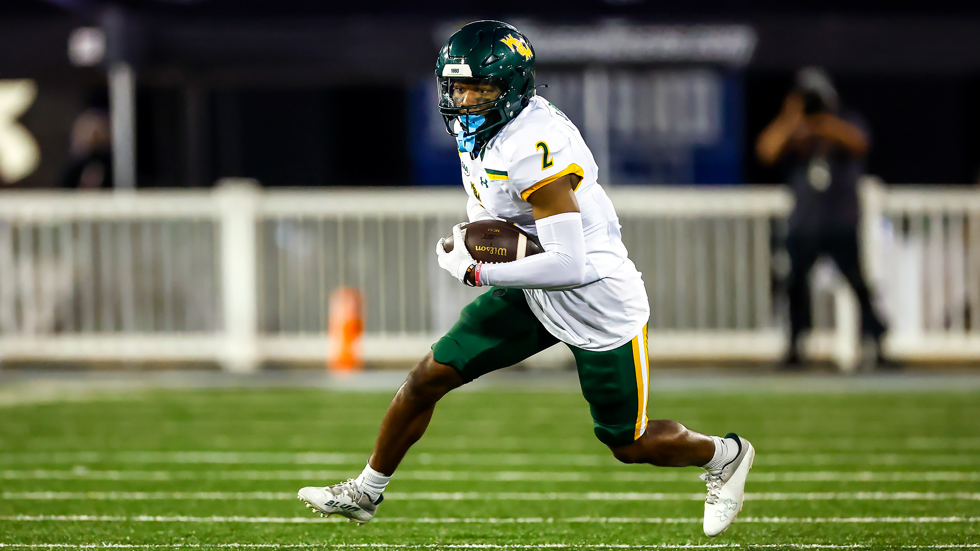 Jalen Jones returns and interception at Towson