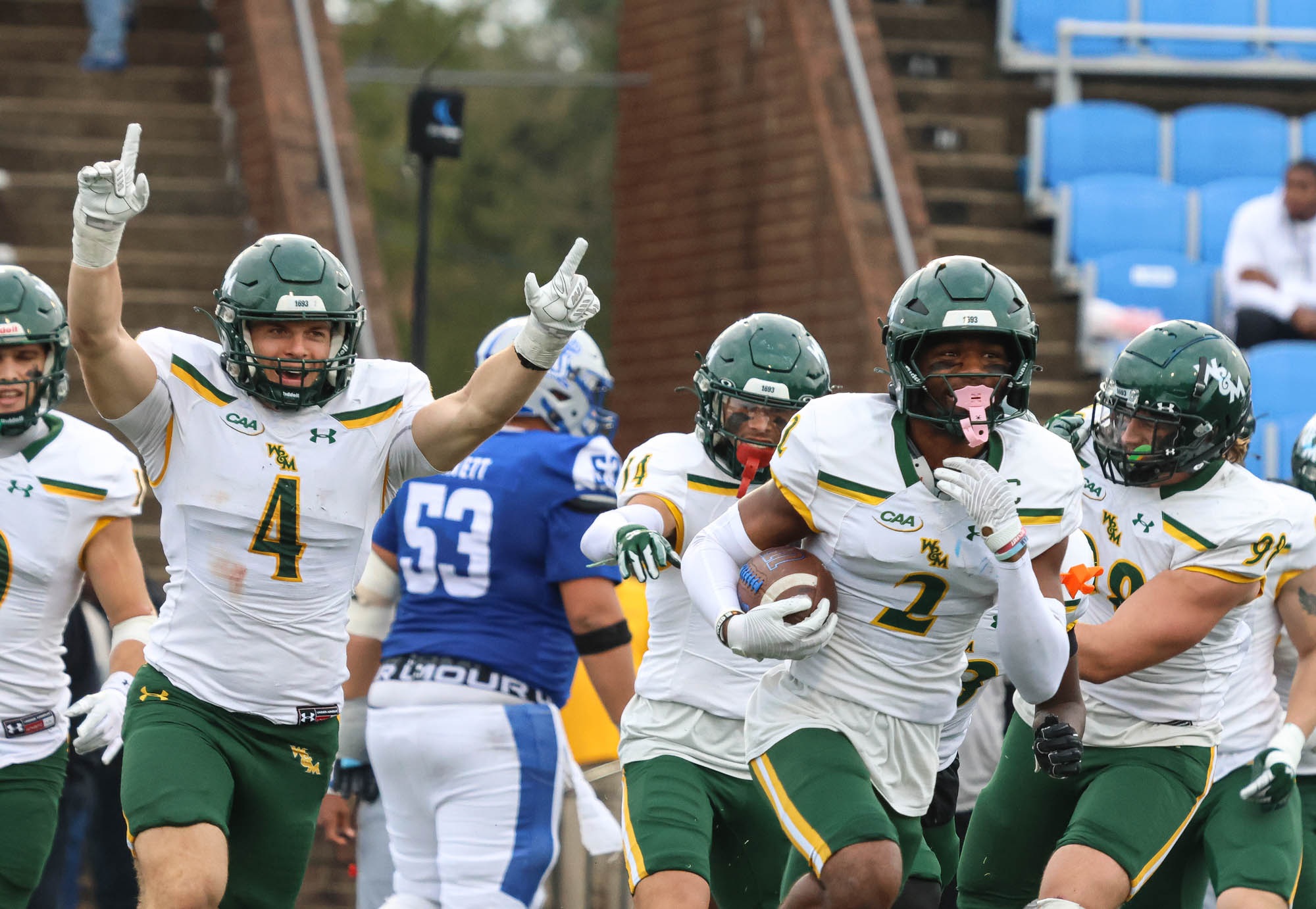 Tribe Cruises Past Hampton 55-14 in CAA Finale.