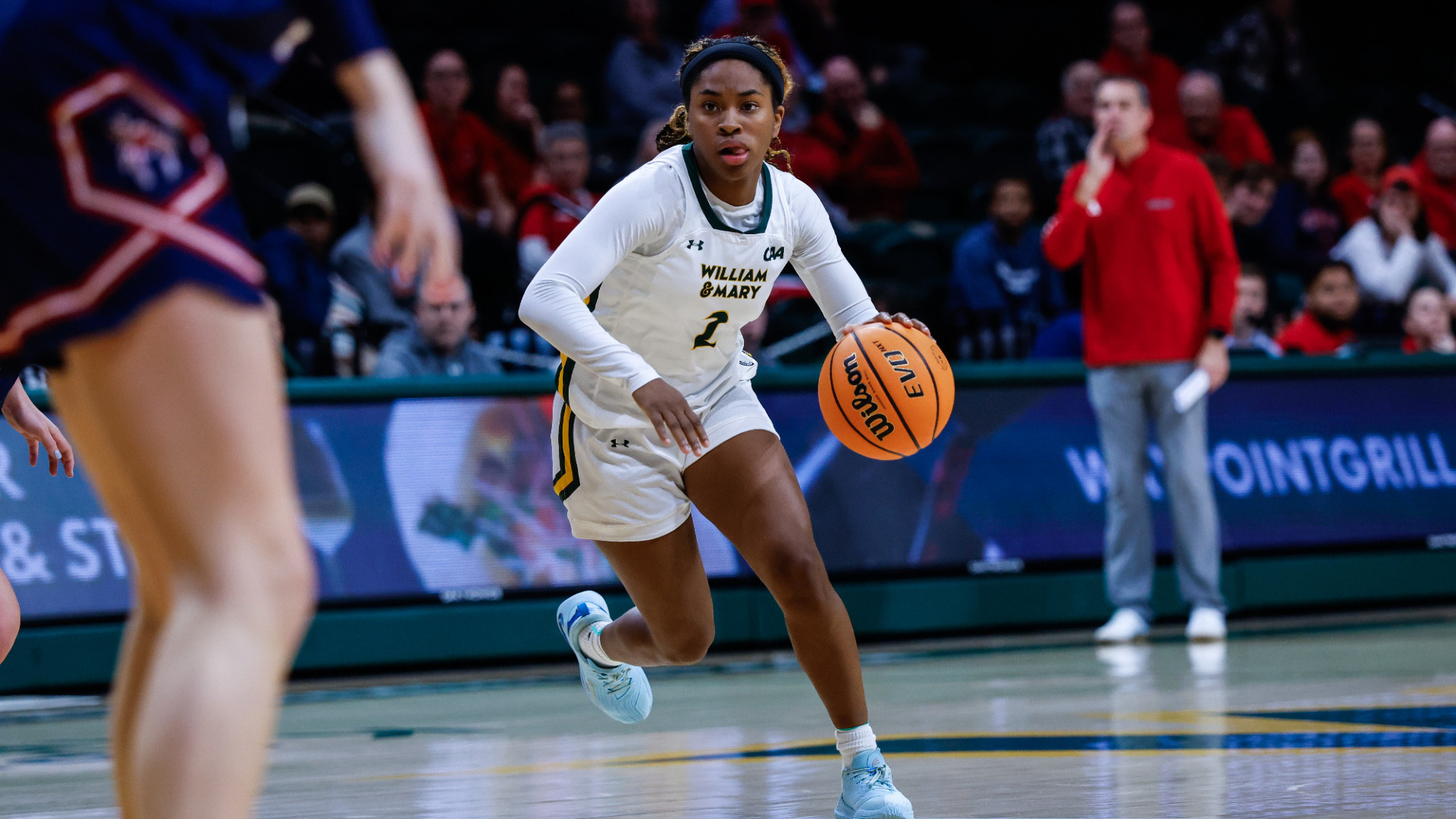 Monet Dance dribbles vs. Richmond