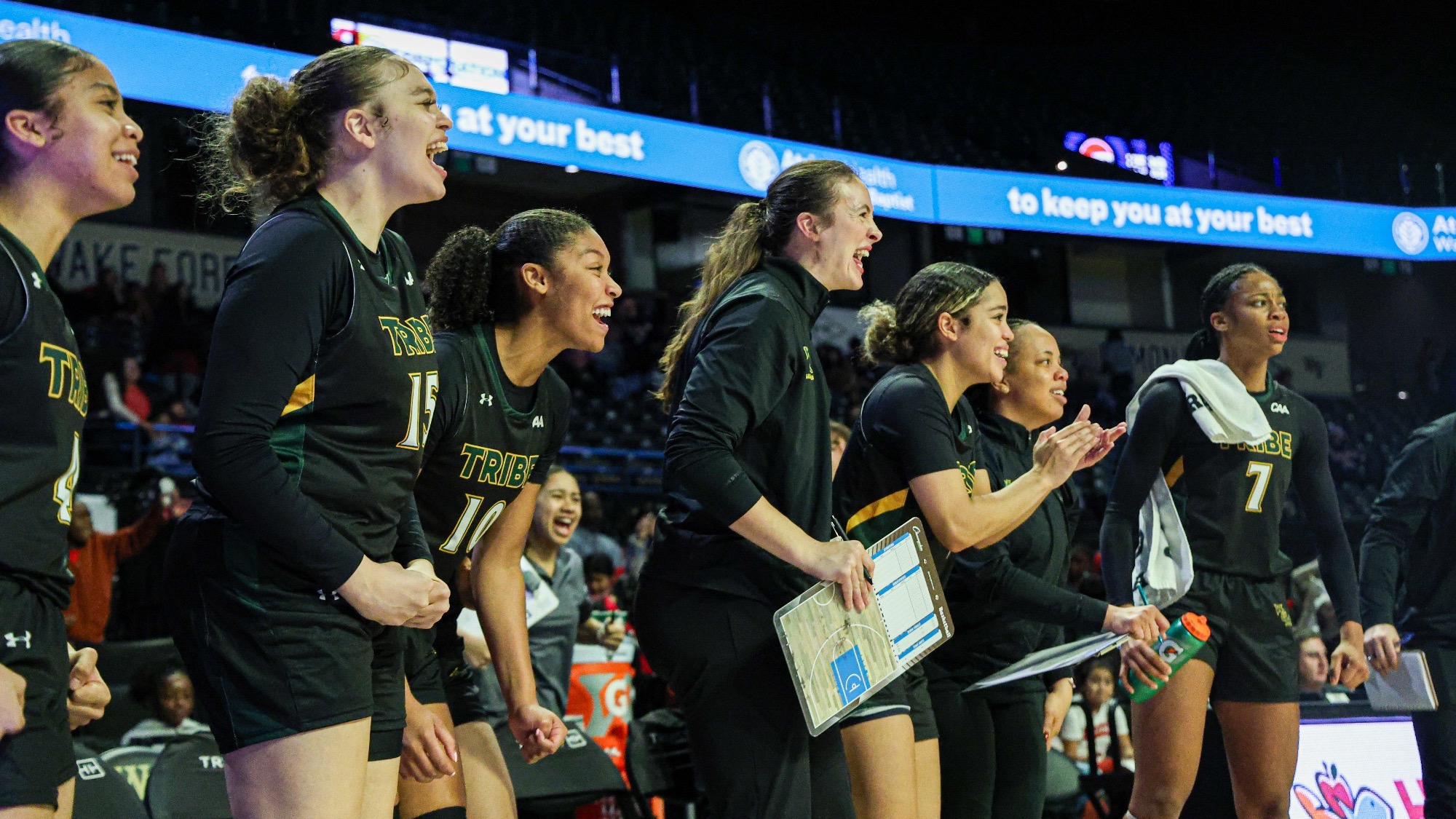 Wake Forest bench celebration