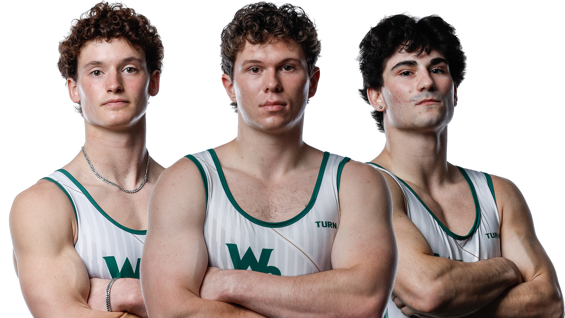 Luke Tully, Ricky Pizem and Evan Wilkins standing side by side with their arms crossed
