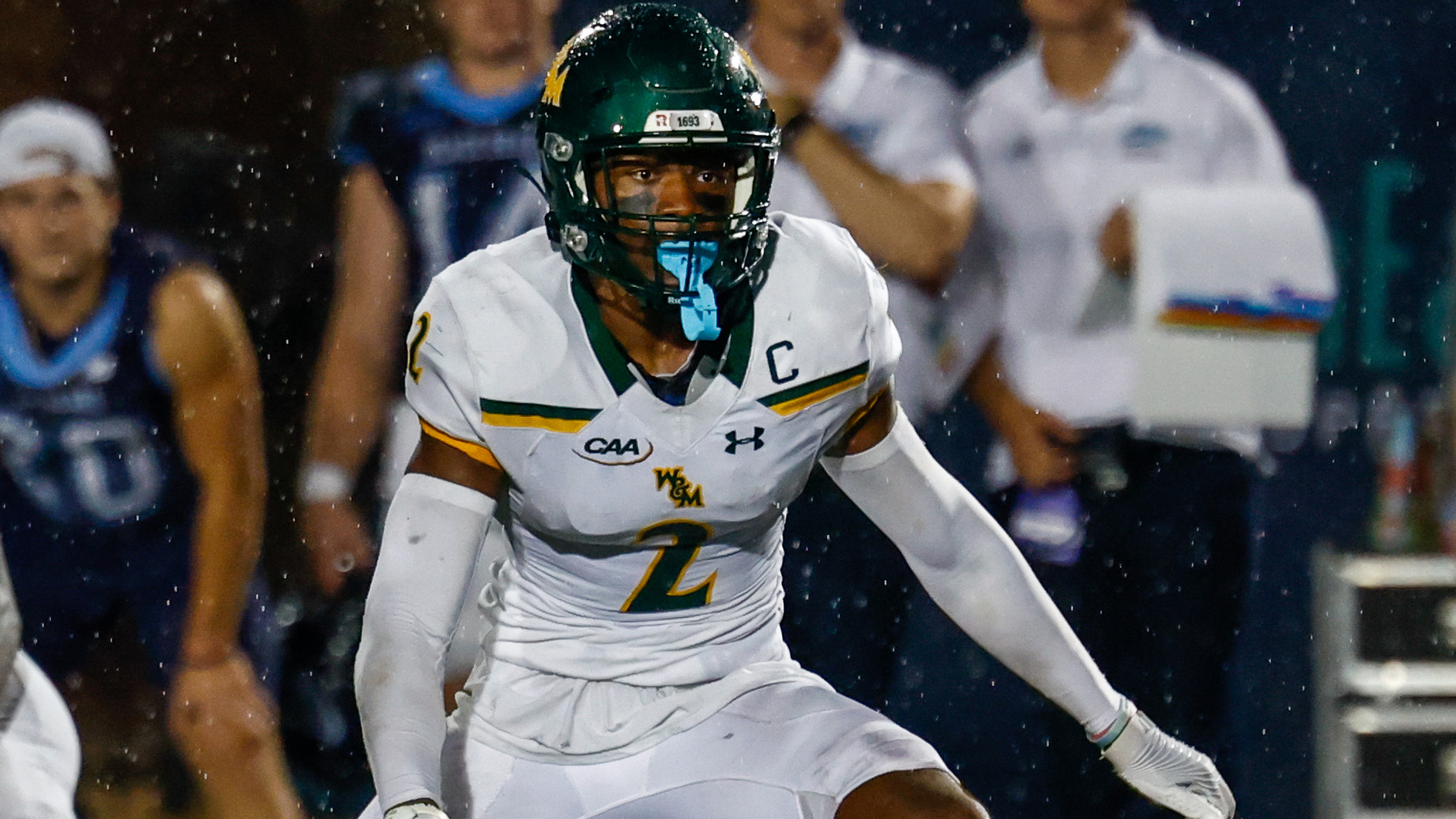 Jalen Jones prepares to make a tackle versus Maine
