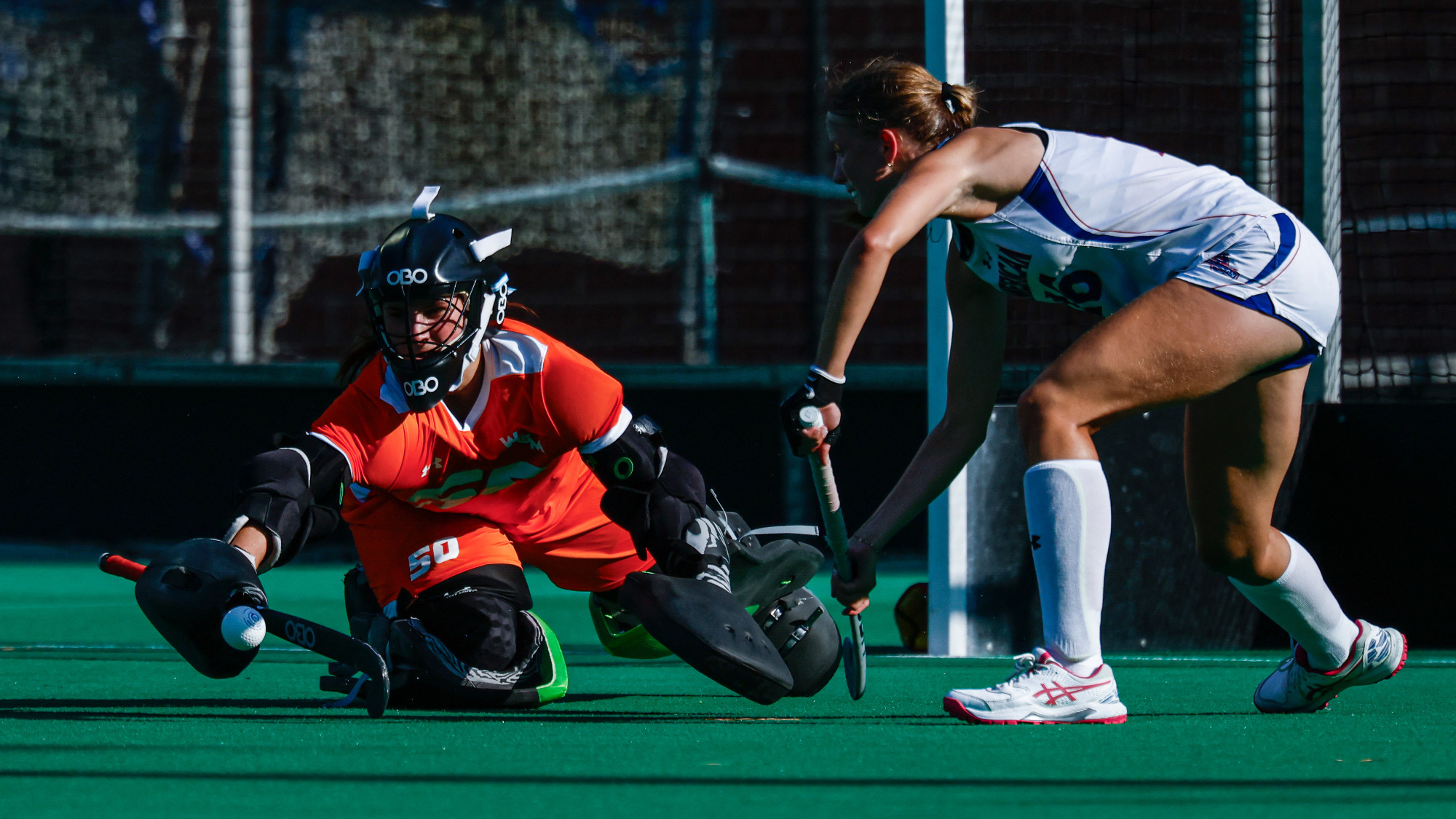 Alexandra de Jesus knocks the ball away from an American forward in the season opener on Aug. 29. 