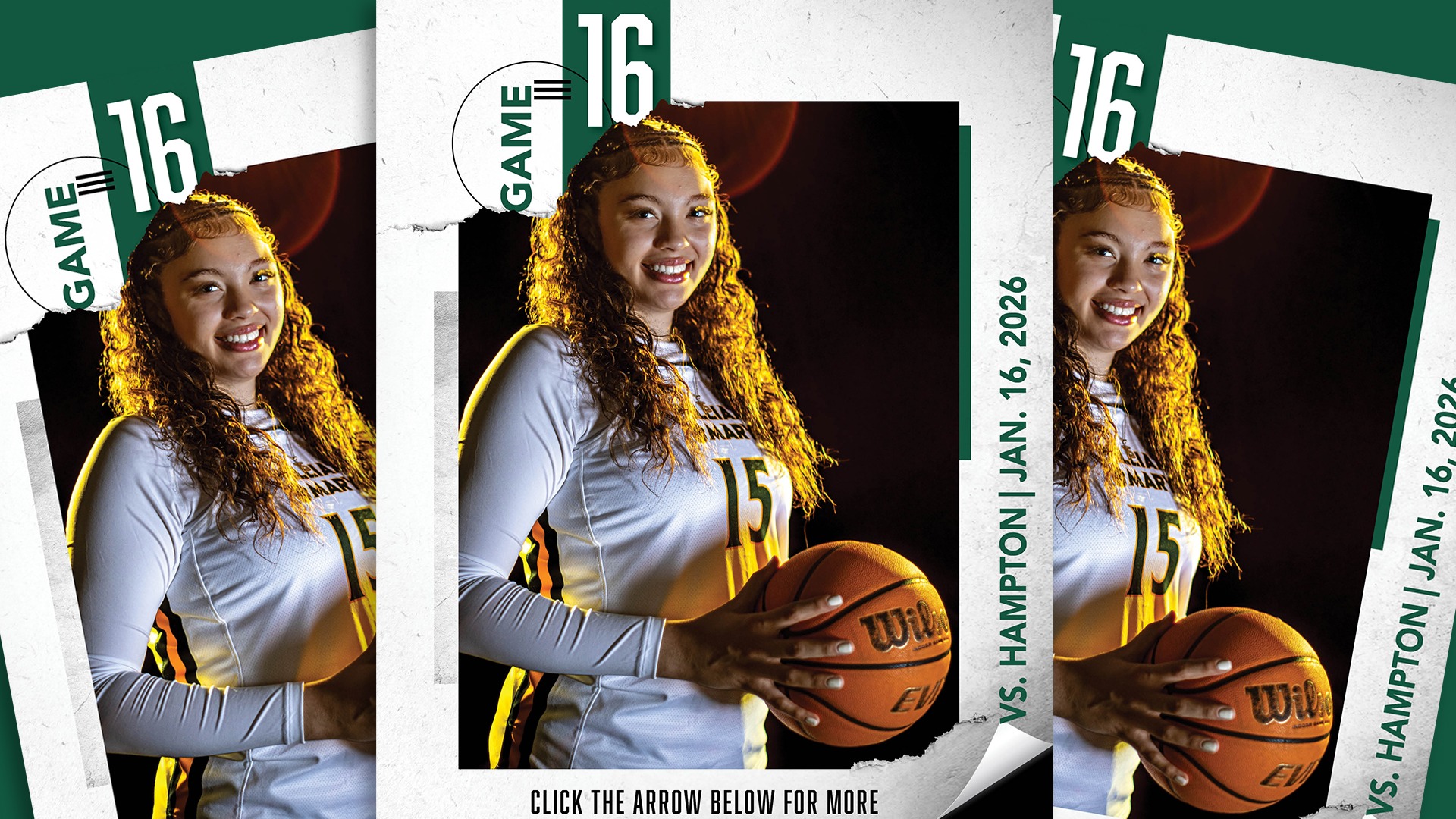 Women's Basketball Game Program Cover vs. Hampton featuring Amelia Basit