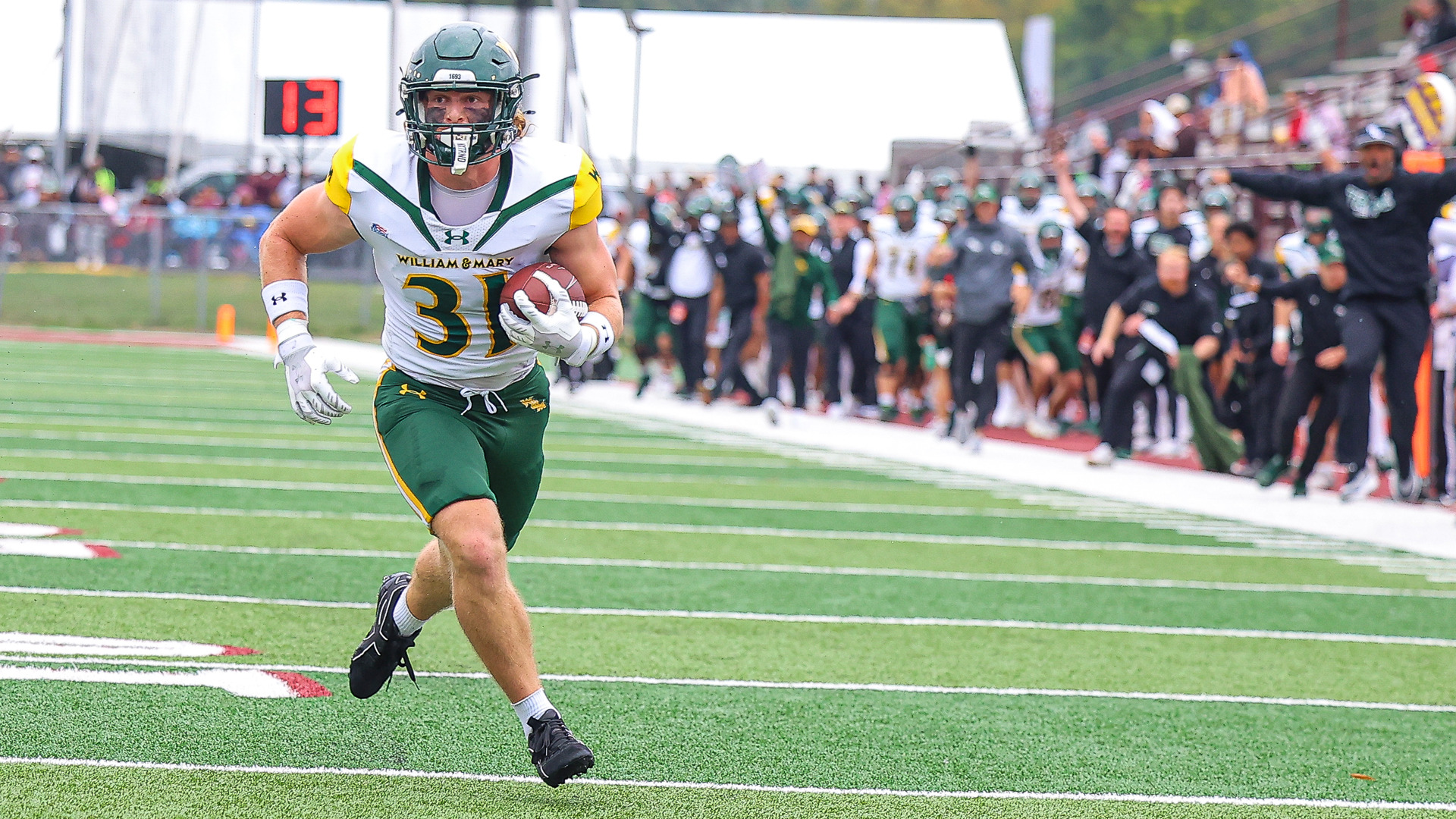 Jack Reuter returns a blocked punt for a touchown at NC Central