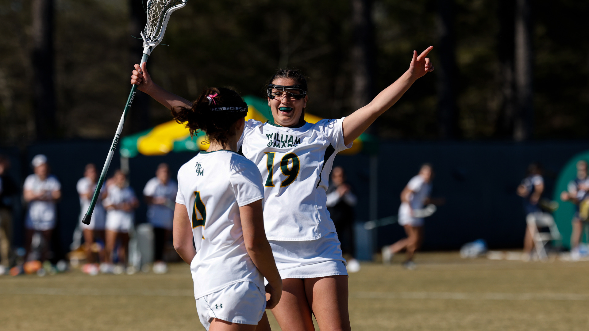 Grace Walter celebrates a goal
