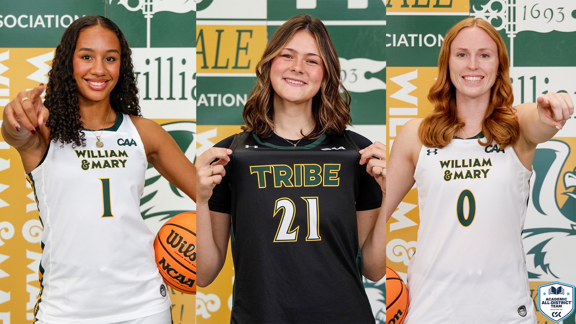 WBB CSC Academic All-District (Cassidy Geddes, Natalie Fox and Alexa Mikeska)