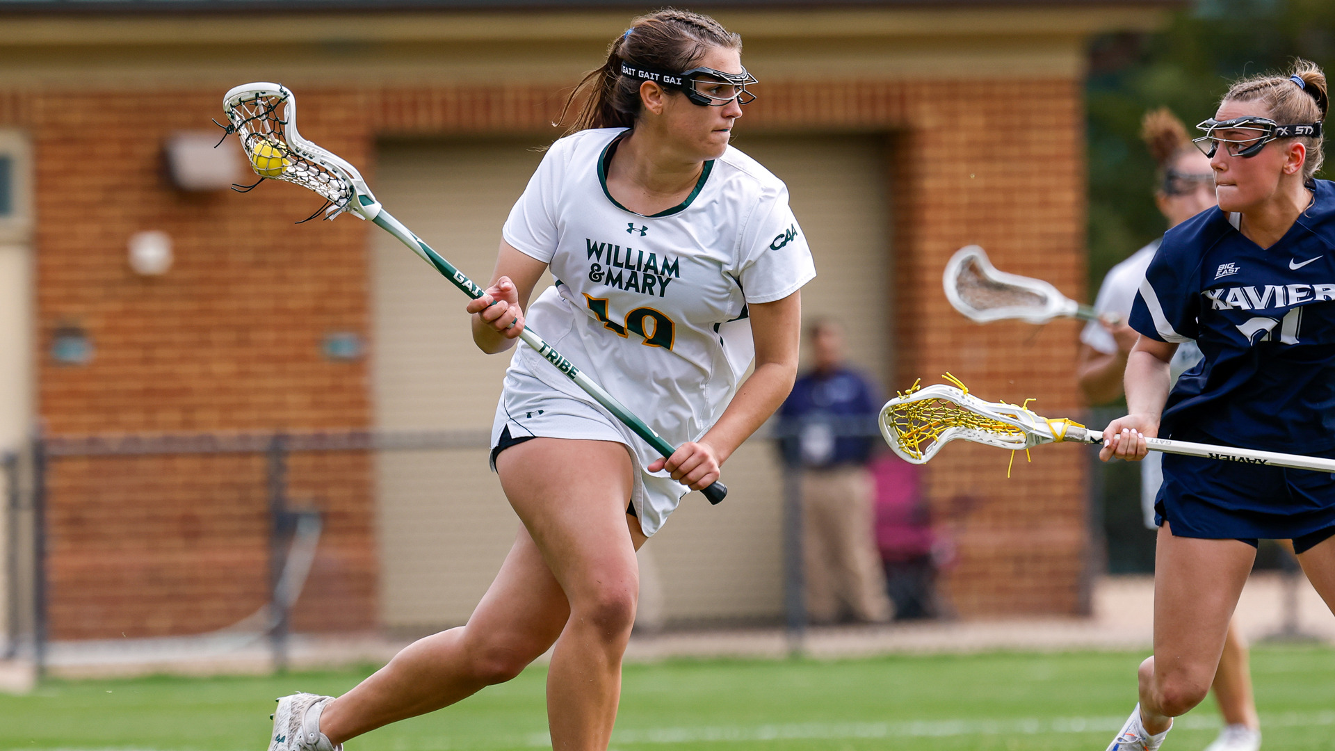 Grace Walter attacks goal versus Xavier