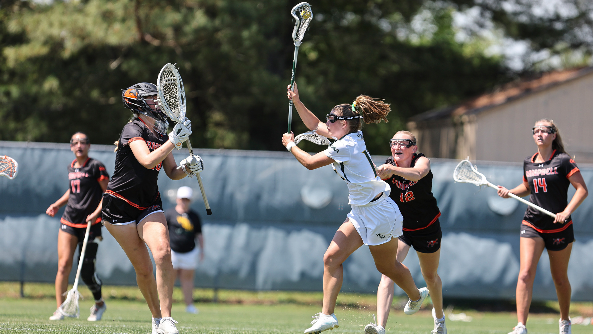 Maresa Moyer attempts a shot during a game versus Campbell