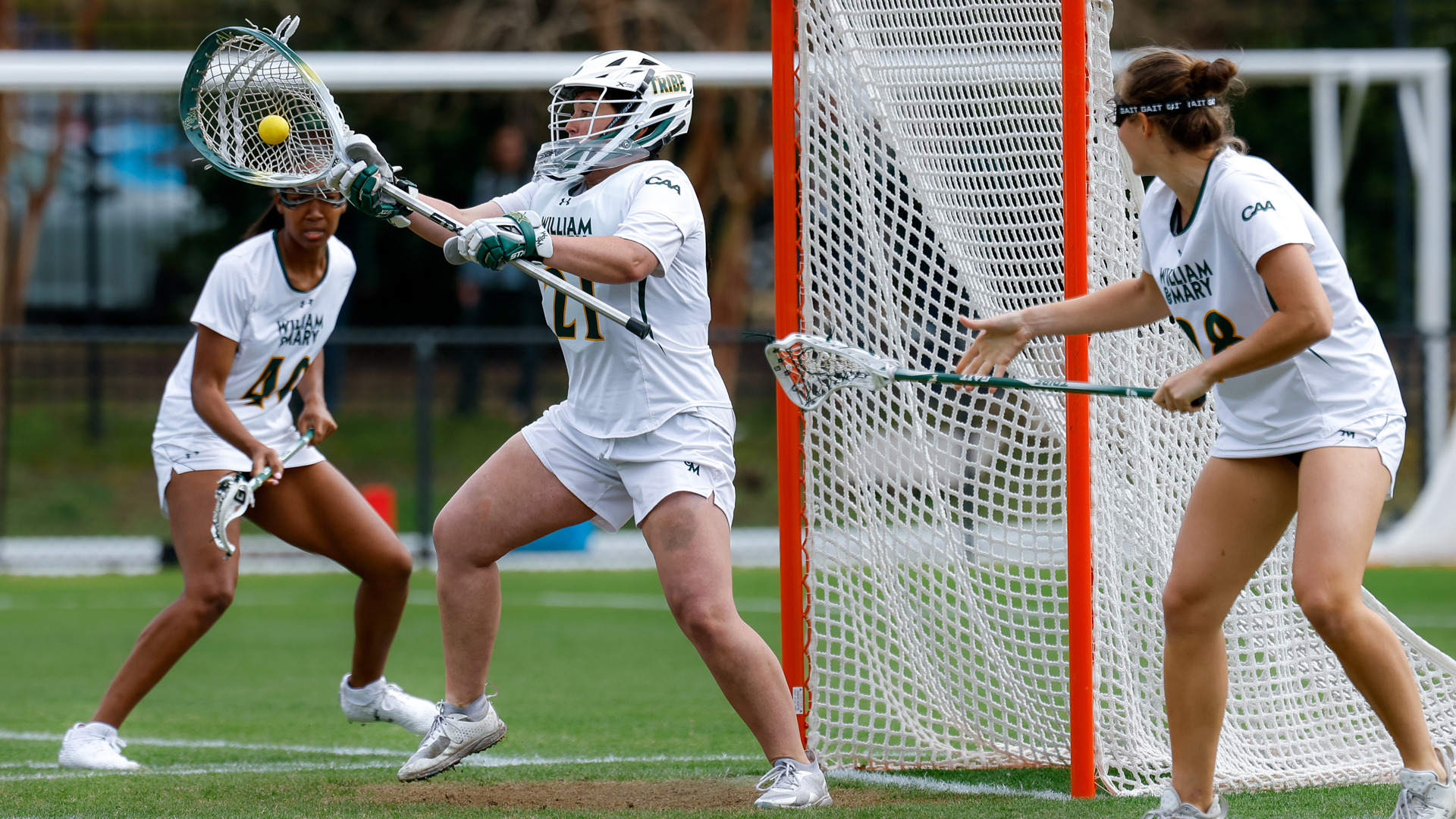 Anna Lopez makes a save